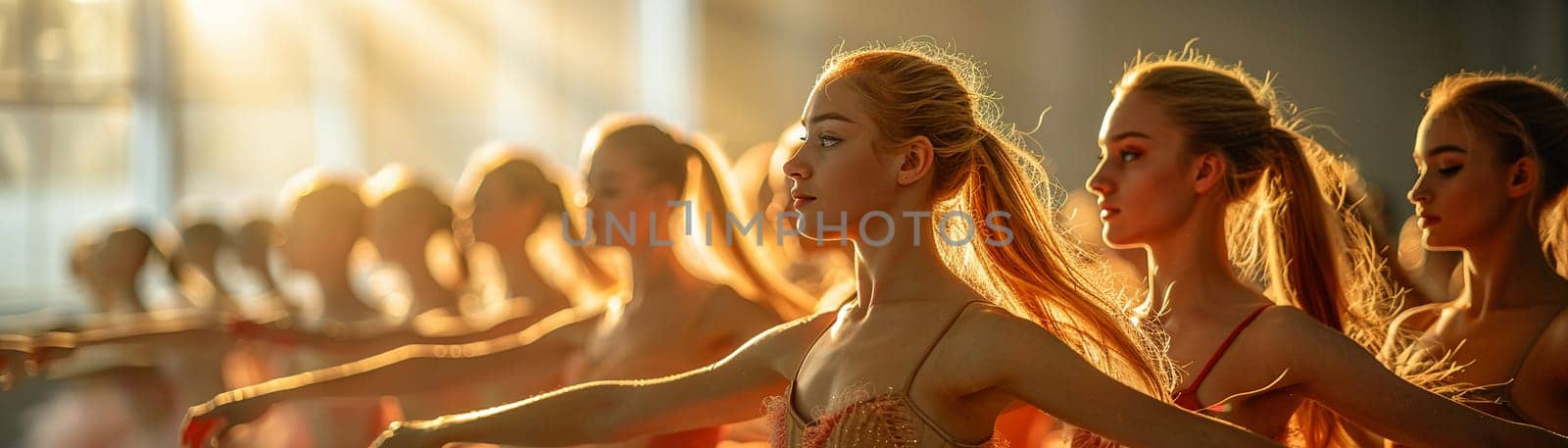 Vivacious Dance Studio Rehearsing for Upcoming Performances, The movement blur of dancers and choreographers captures the business of performance and artistry.