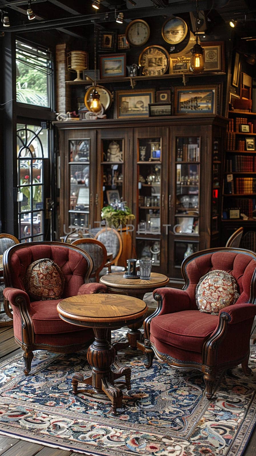 Antique Furniture Shop Curates History in Business of Vintage Decor, Chairs and tables arrange a scene of elegance and nostalgia in the business of antiques.