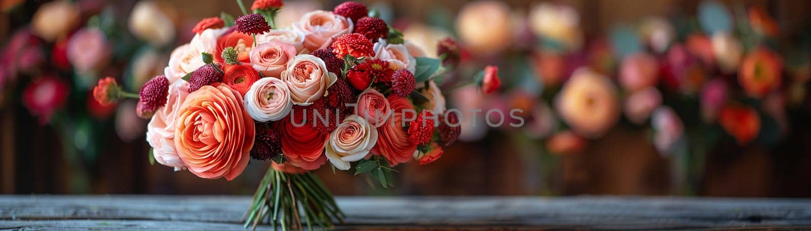 Florist Arranges Stunning Bouquets for Corporate Events, Beautiful floral arrangements are meticulously crafted for upscale business gatherings.