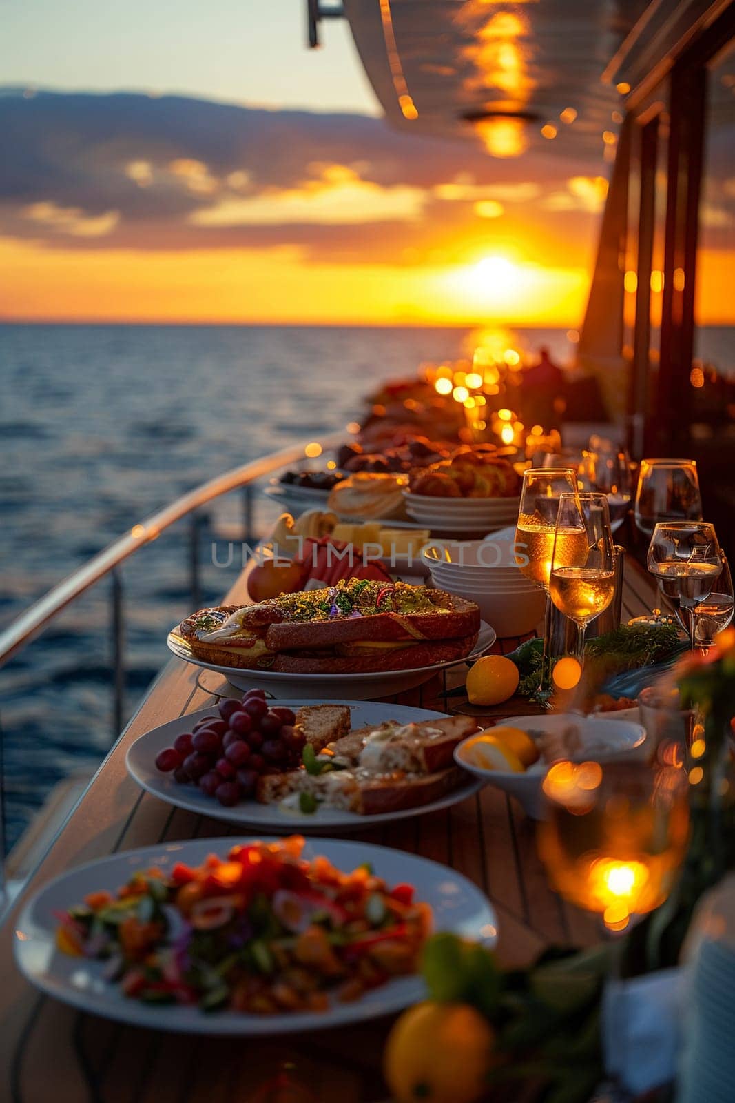 Sunset Cruise Ship Deck Hosting Corporate Celebrations by Benzoix