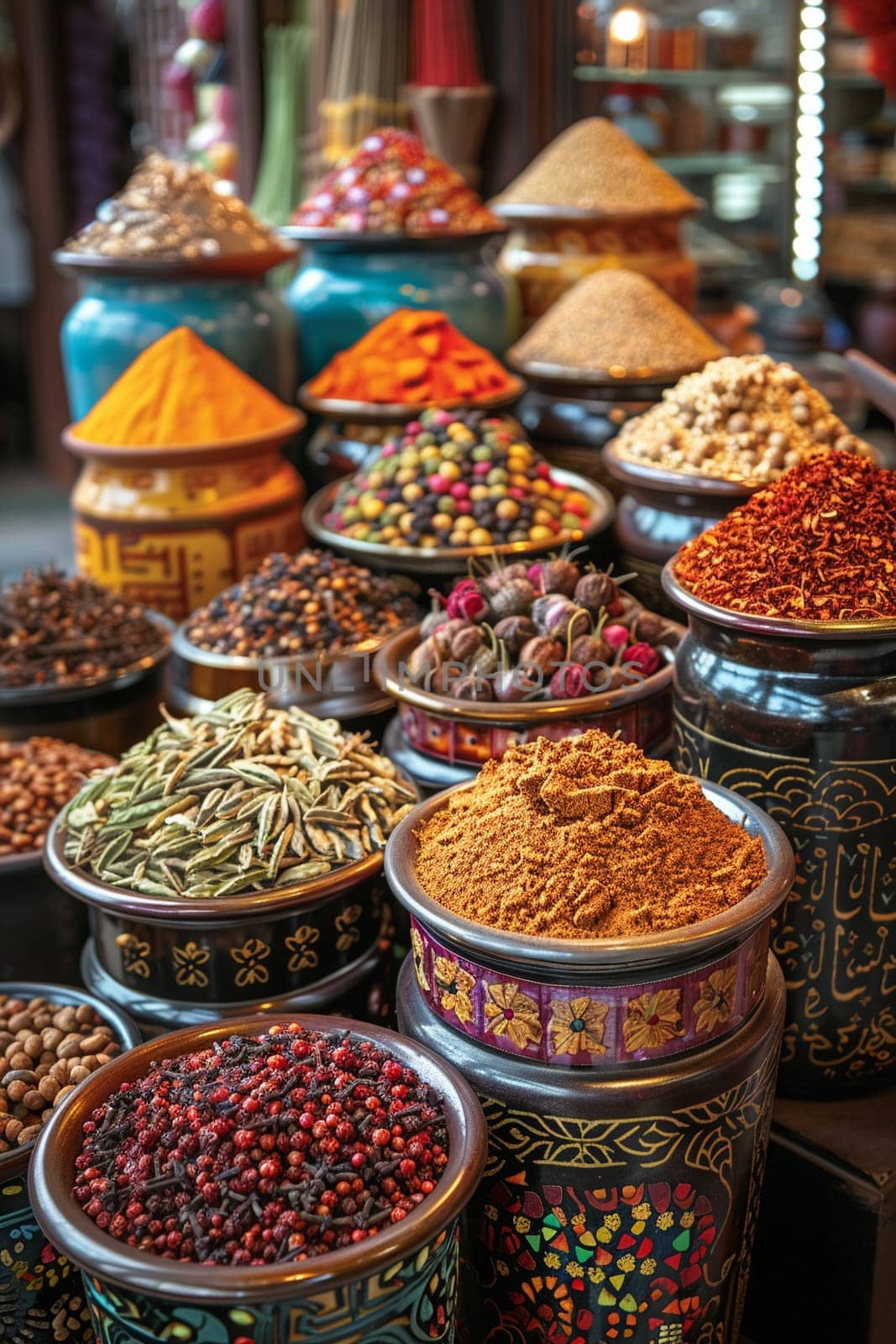 Spice Market Stalls Weave a Tapestry of Aroma in Culinary Business by Benzoix