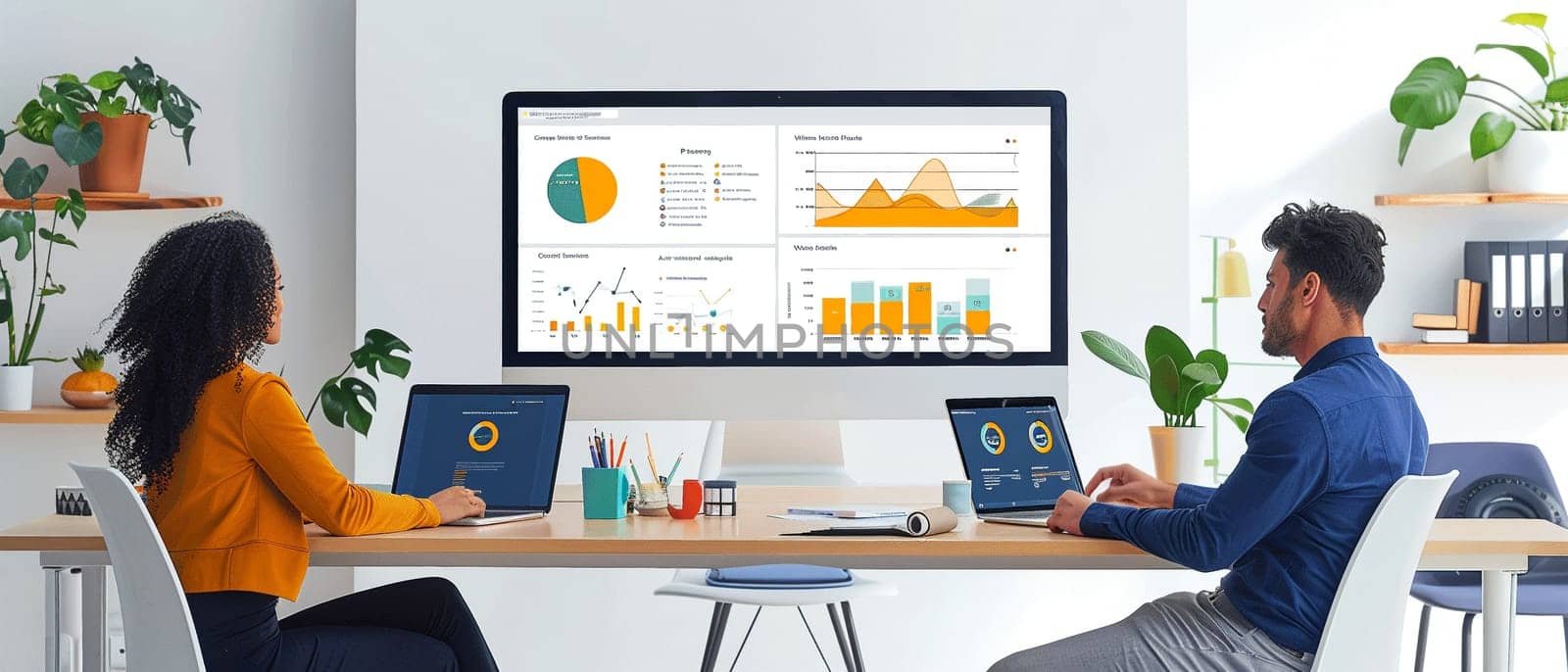 Process Consultant Analyzes Workflows with Business Charts by Benzoix