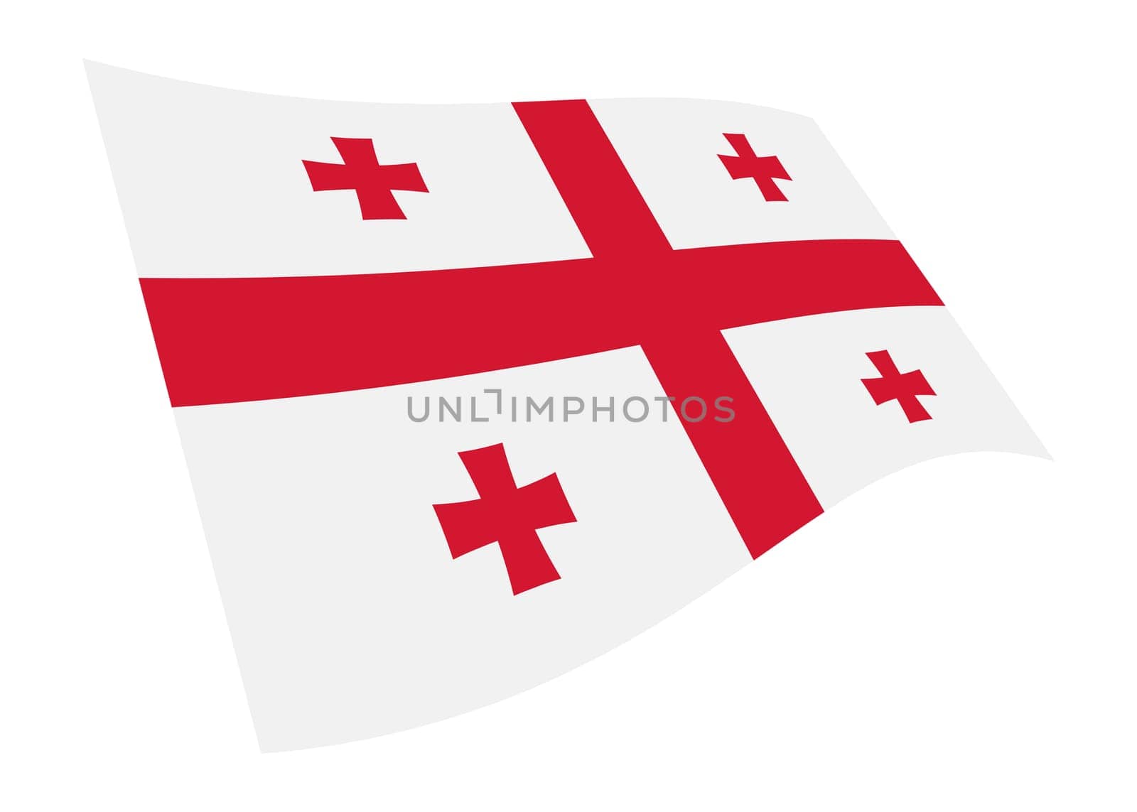 Georgia waving flag graphic with clipping path by VivacityImages