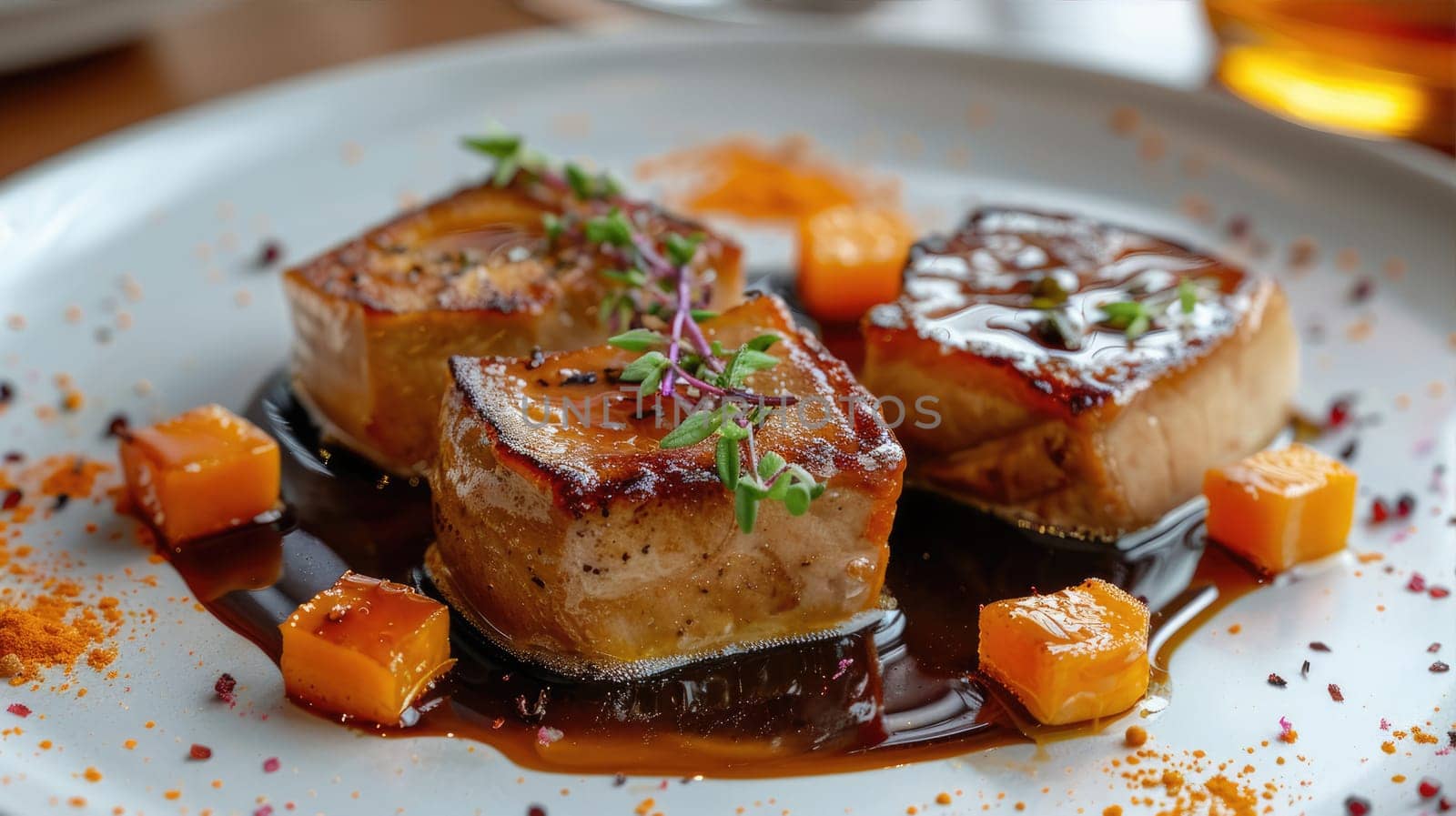Foie gras. Traditional dish of France AI