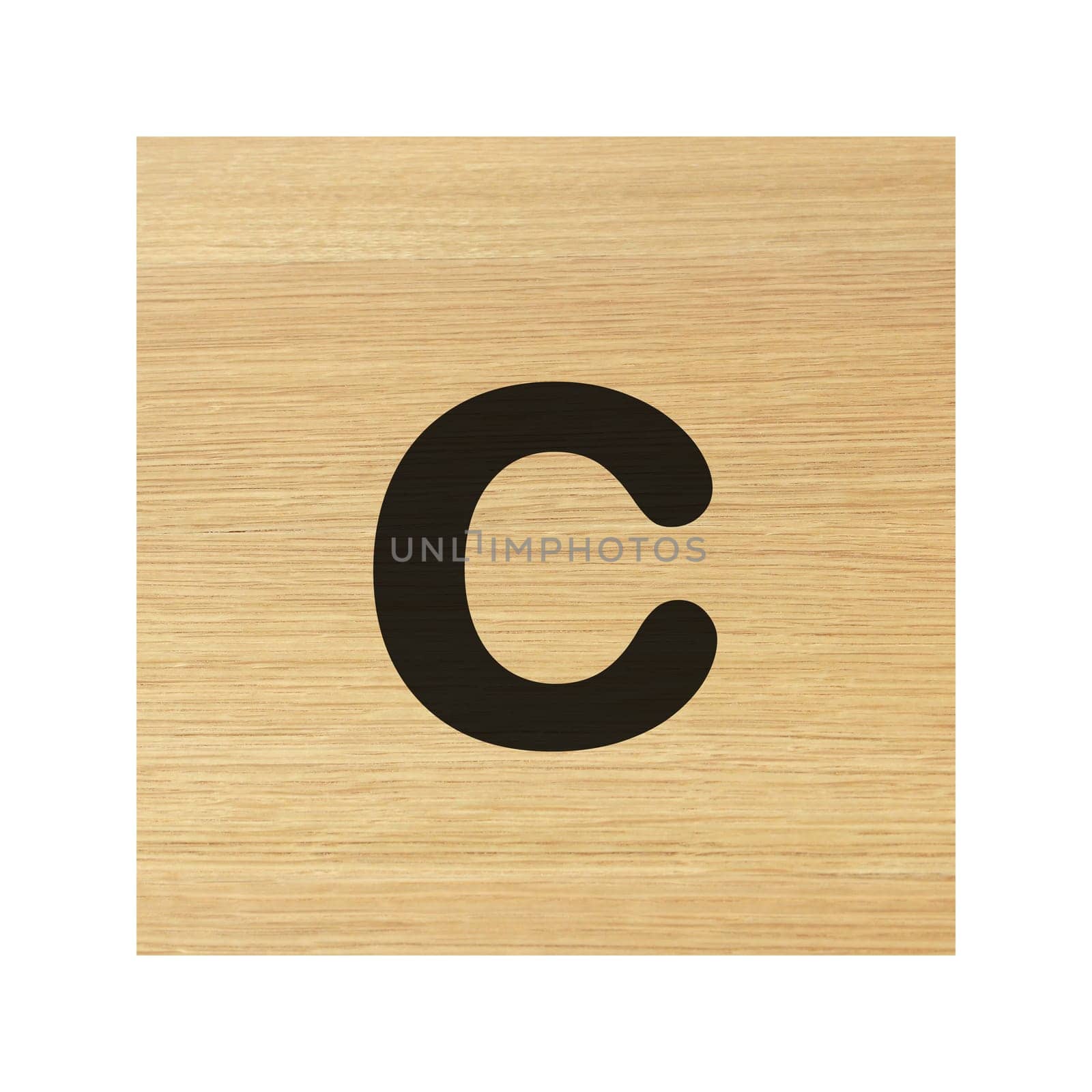 small c wood block with clipping path by VivacityImages