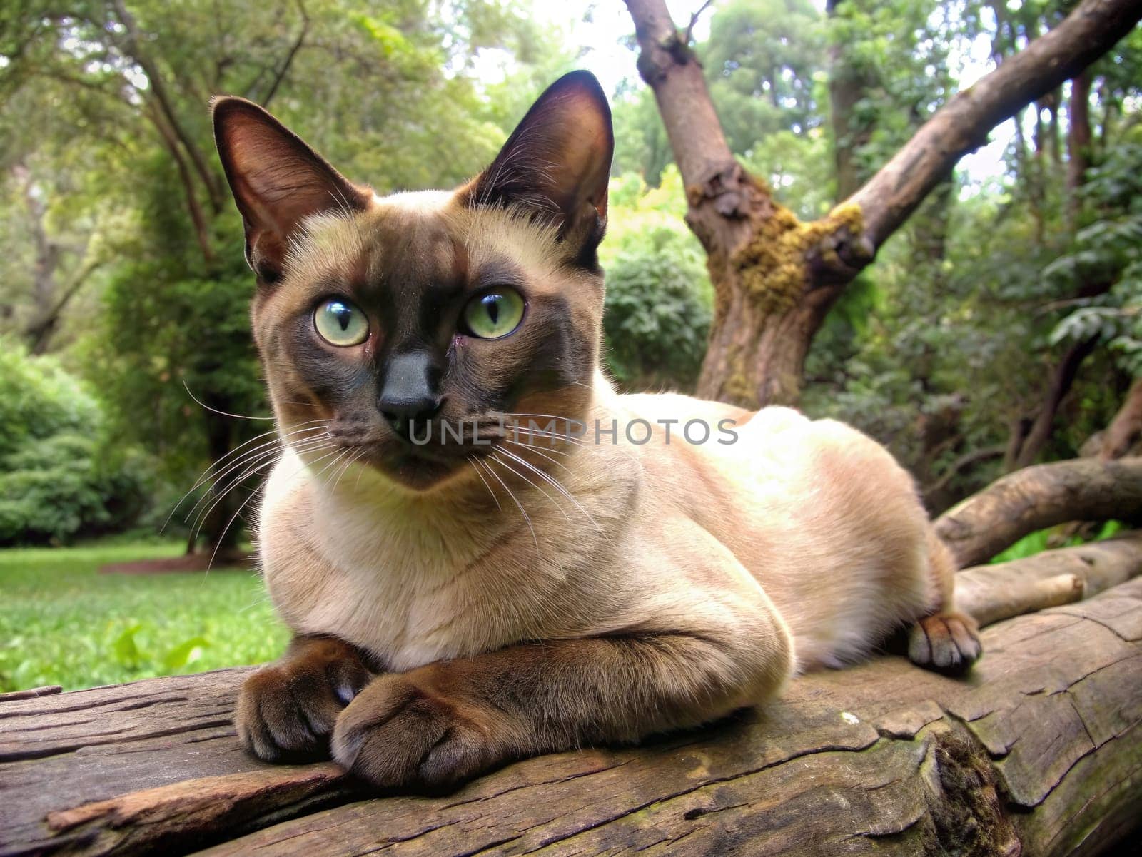 a beautiful purebred cat on a beautiful background. ai generative quality