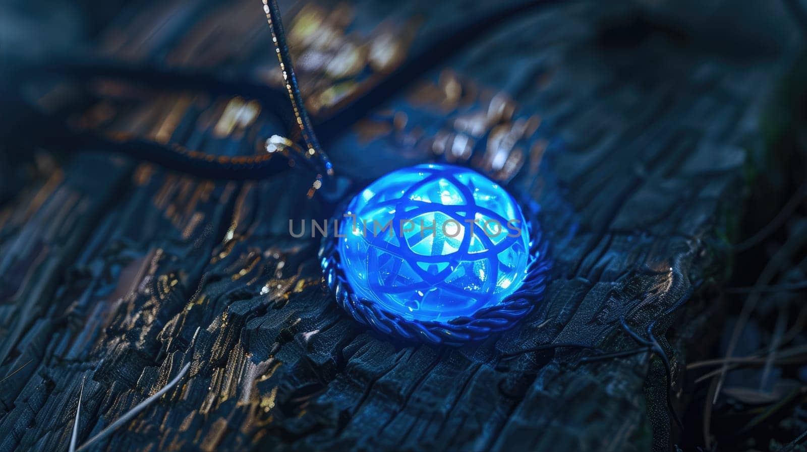 The amulet for protection against dark forces and negativity. Magical glow effect AI