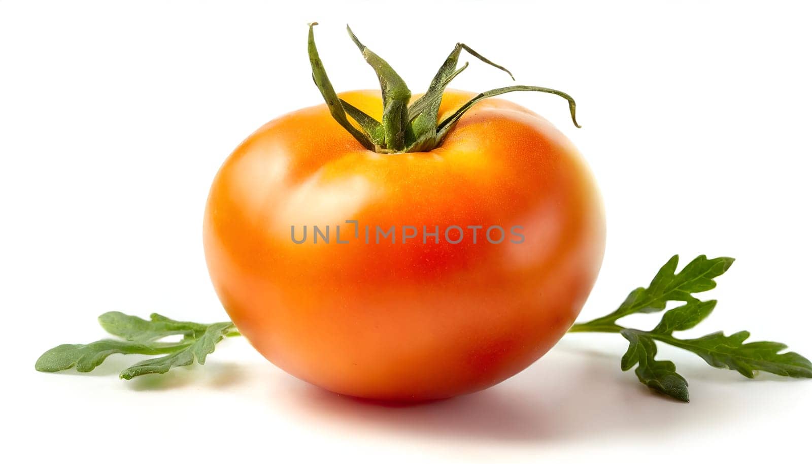 Full Tomato isolated on white backdrop by Designlab