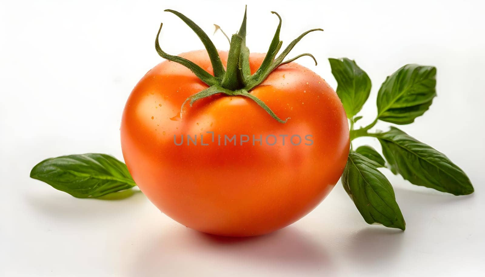 Full Tomato isolated on white backdrop. High quality photo