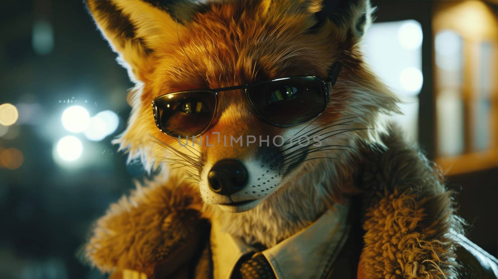 Fox in a human suit works for the police as a detective by natali_brill