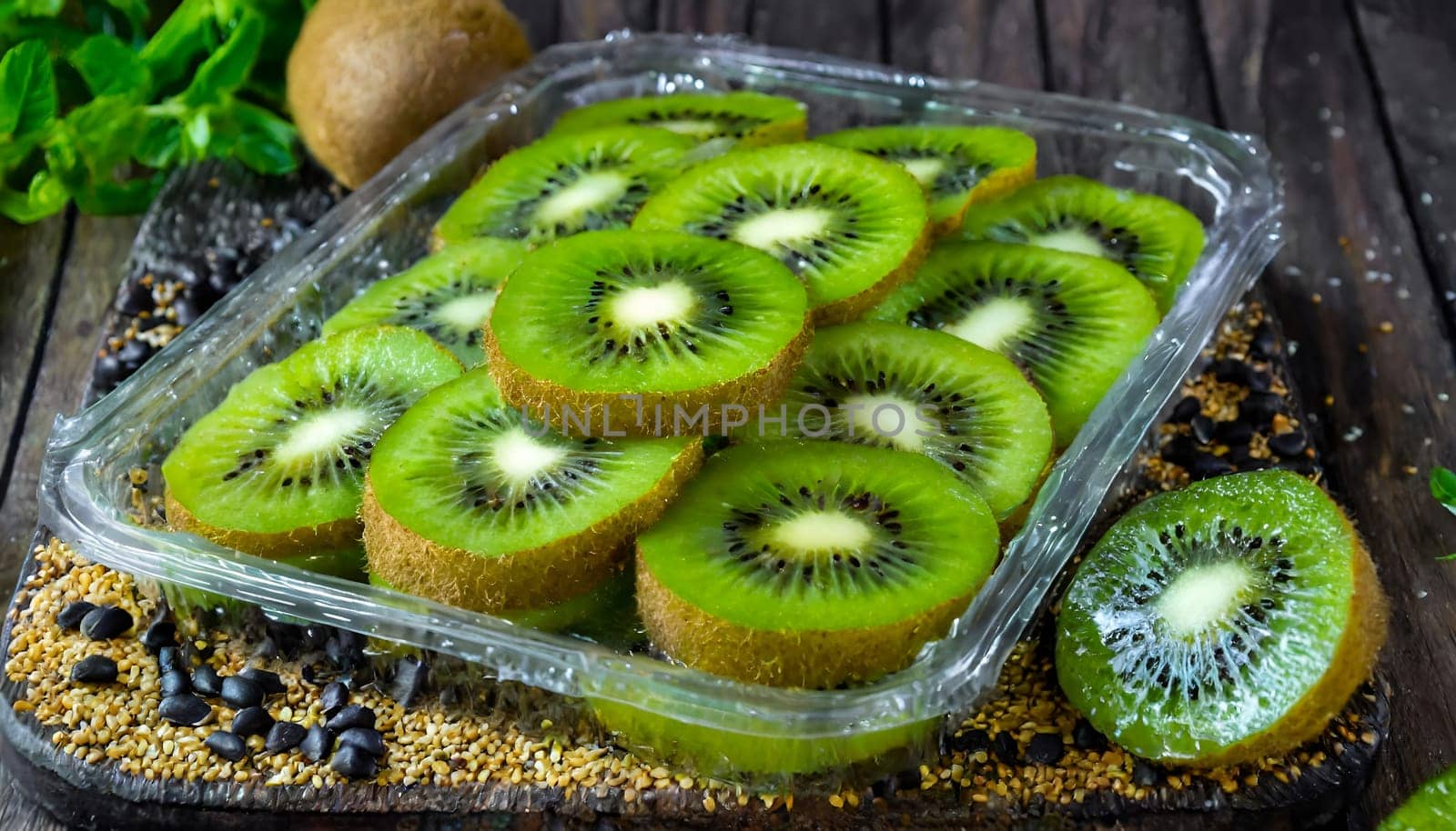 Kiwifruit slice. High quality photo