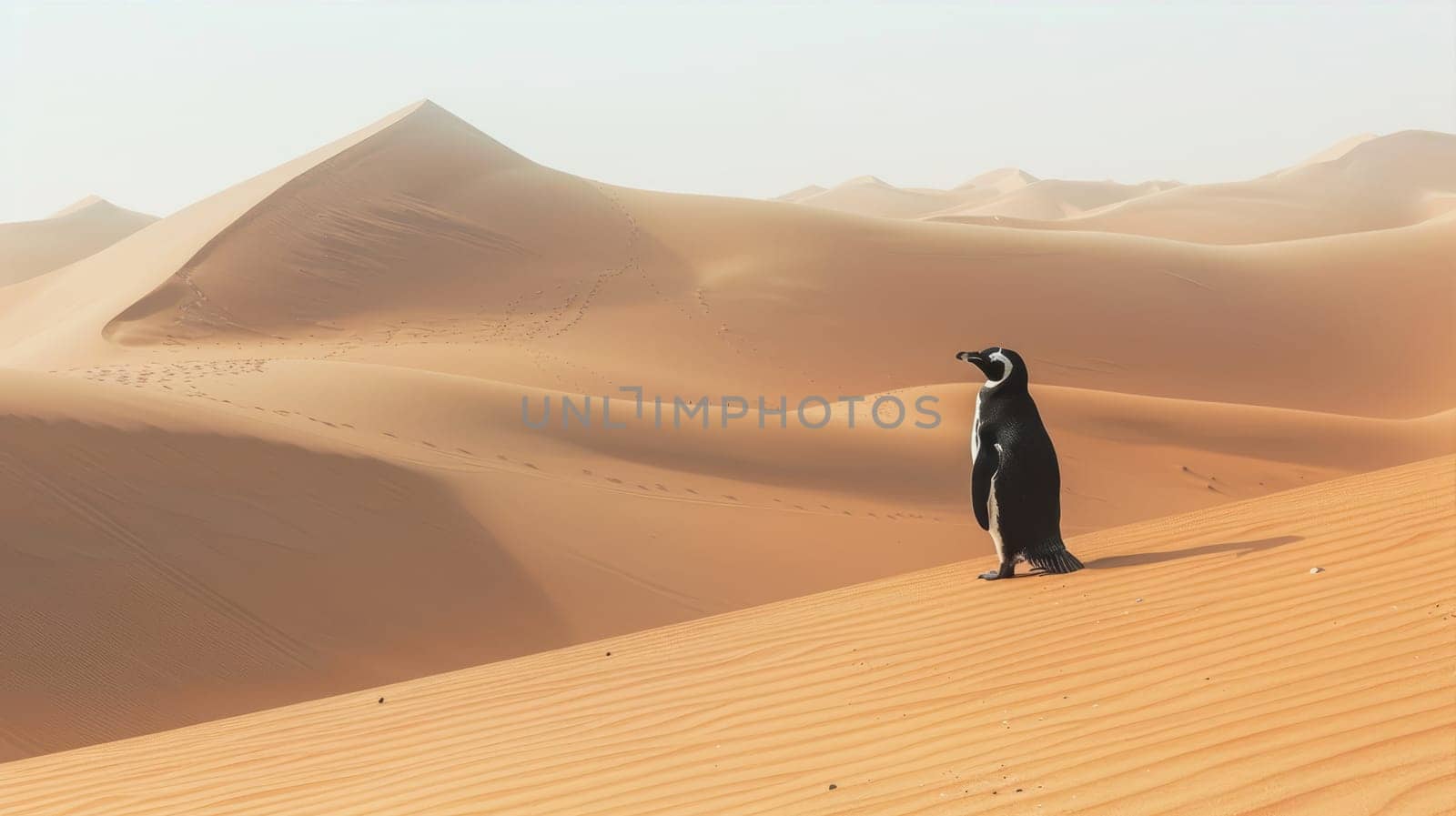 Penguin lost in the desert by natali_brill