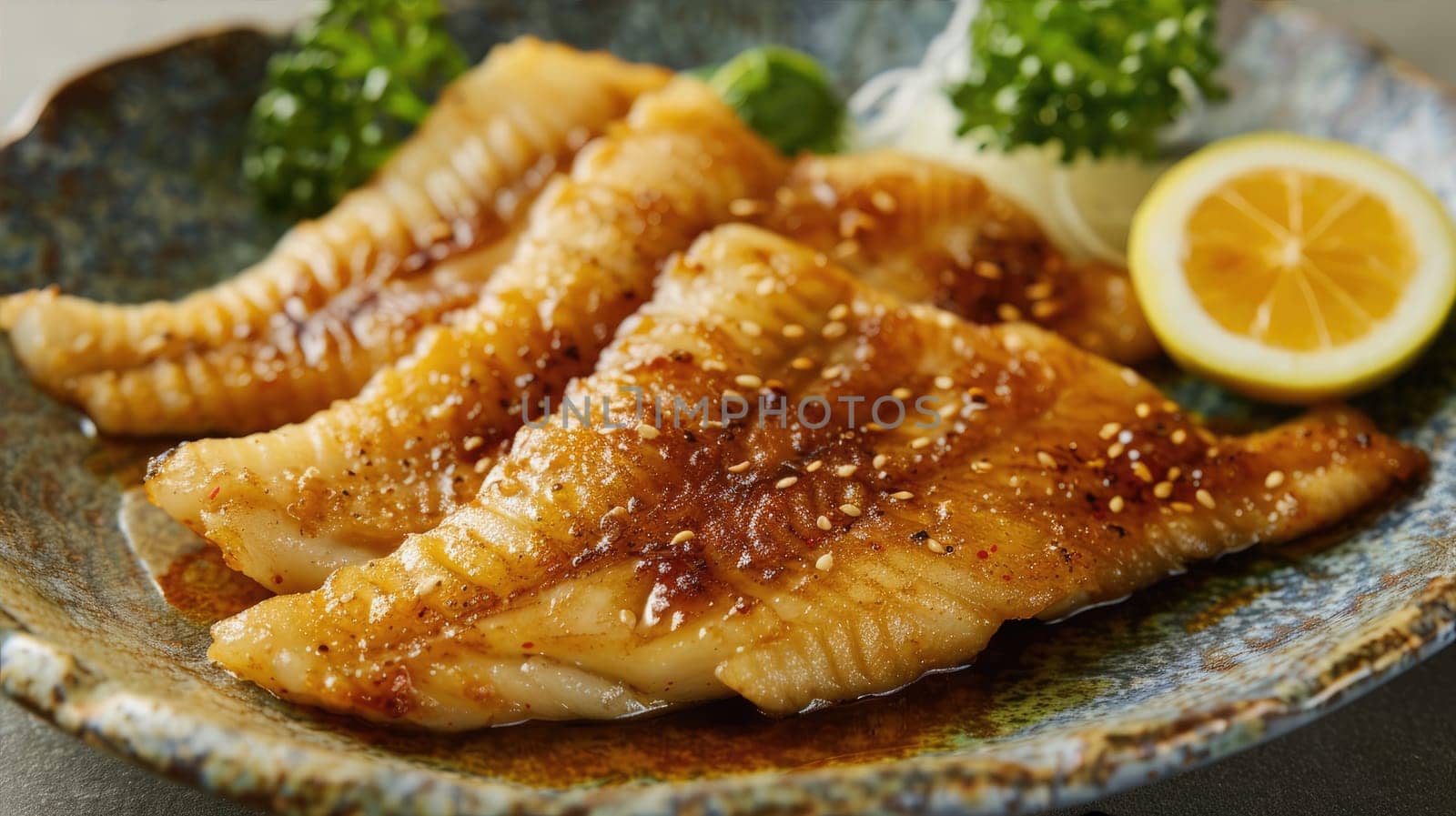 Stingray wings. Traditional dish of Japan AI