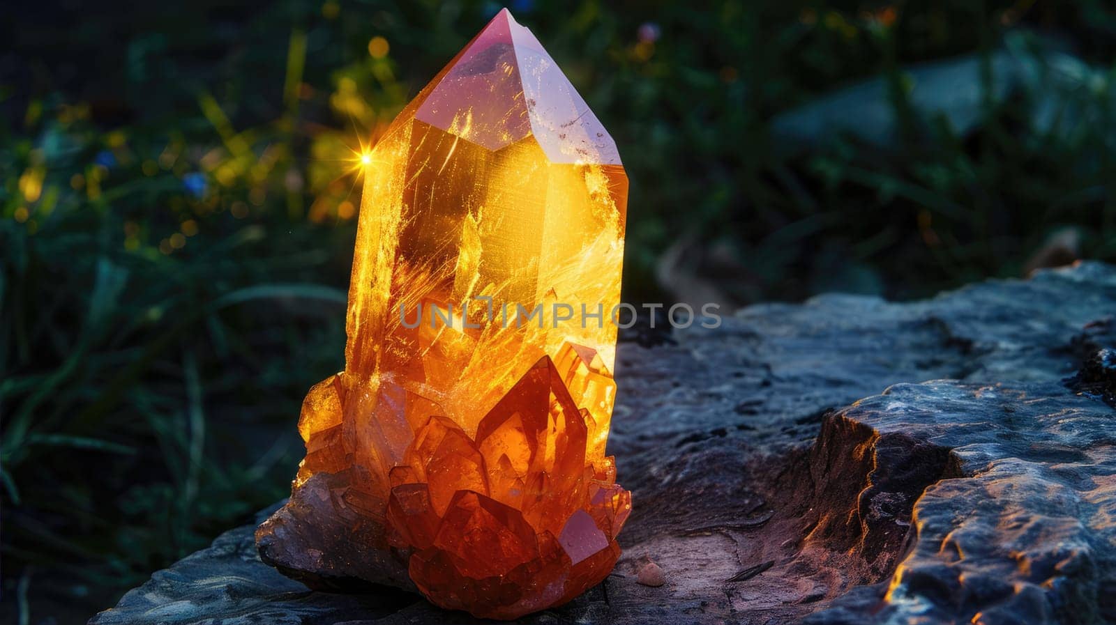 Crystal for enhancing magical abilities. Magical glow effect by natali_brill