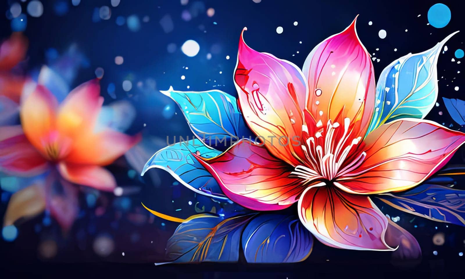 Serene lotus flower blooming against dark background. For meditation apps, on covers of books about spiritual growth, in designs for yoga studios, spa salons, illustration for articles on inner peace