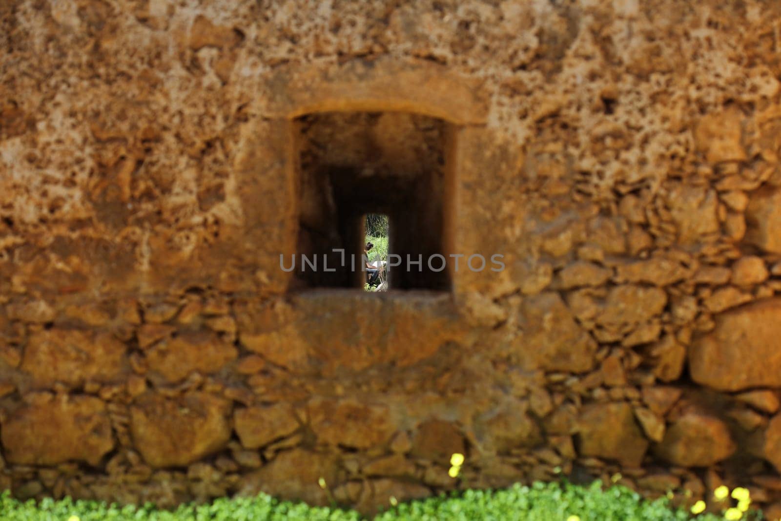 Fortezza fortress castle in Crete island Rethimno holidays exploring the old ancient stone city monuments close up summer background carnival season high quality big size printings