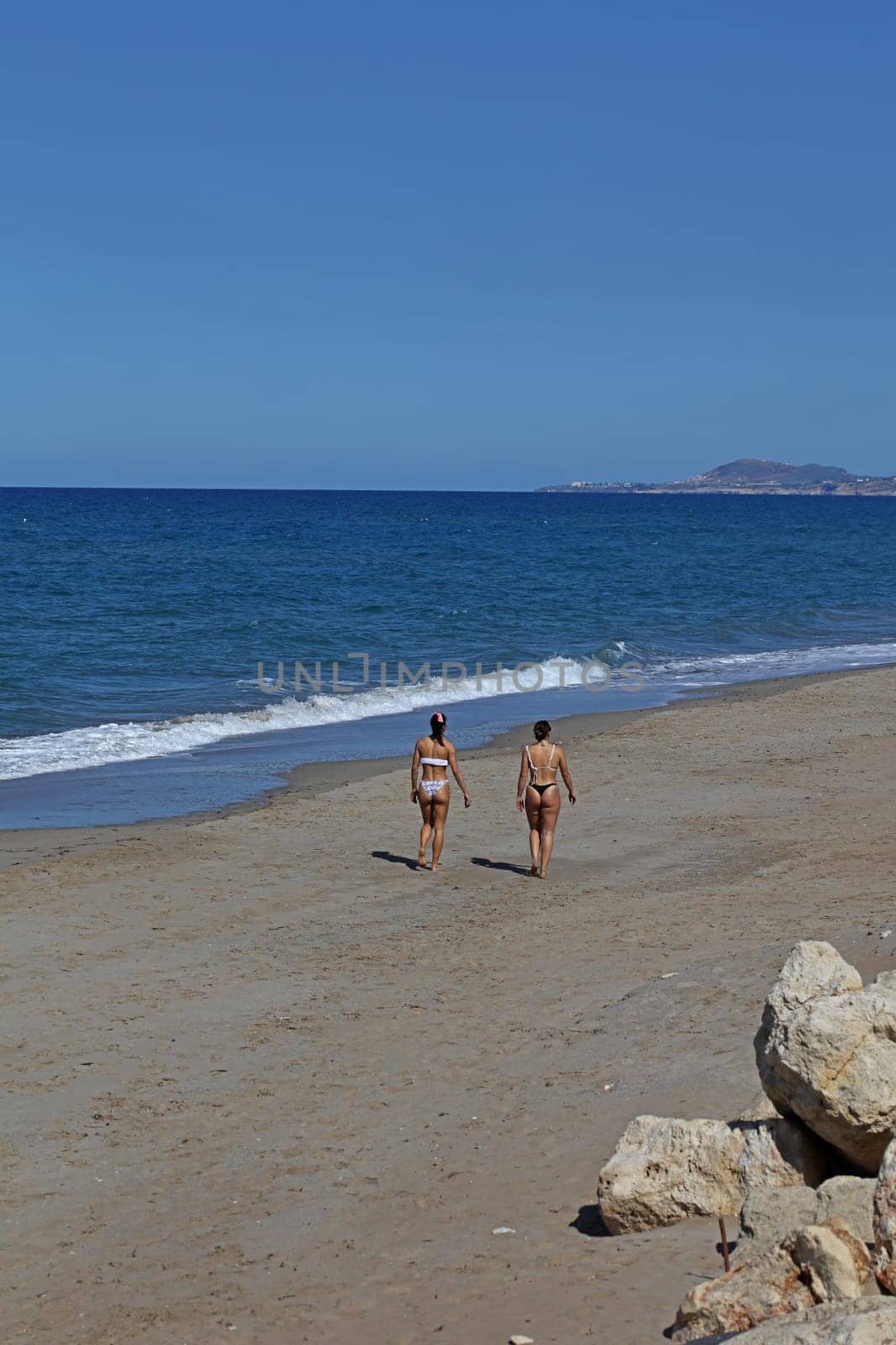 Rethimnon, Greece, Friday 15 March 2024 Crete island holidays exploring the public beach traveling summer background carnival season high quality big size printings