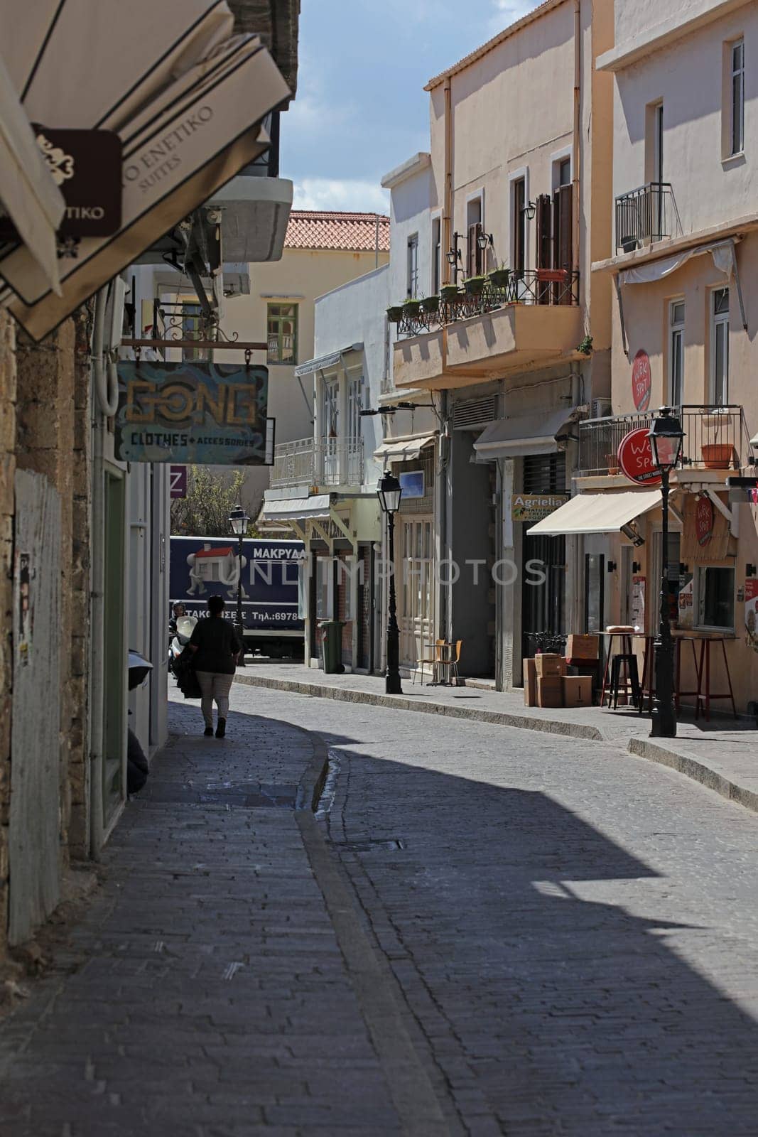 Rethimnon, Greece, Friday 15 March 2024 Crete island holidays exploring the old ancient stone city close up summer background carnival season high quality big size printings