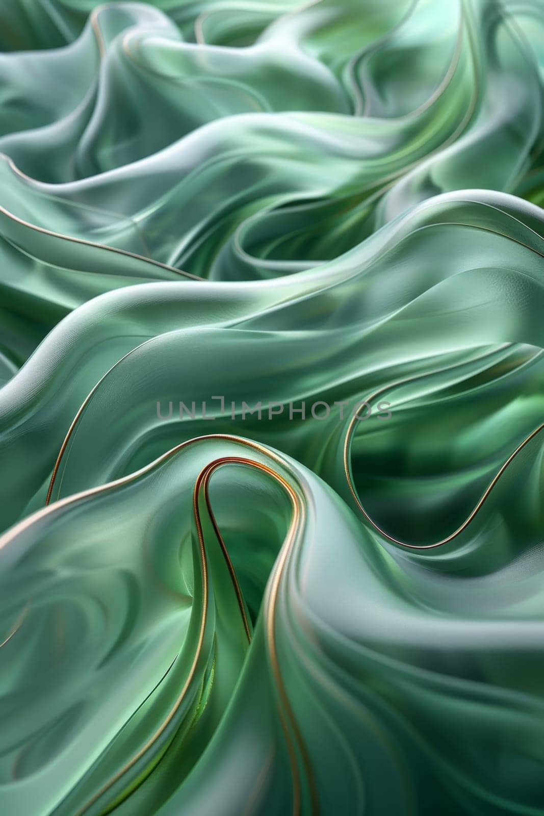 Beautiful abstract 3D background with smooth wavy lines. 3d illustration by Lobachad