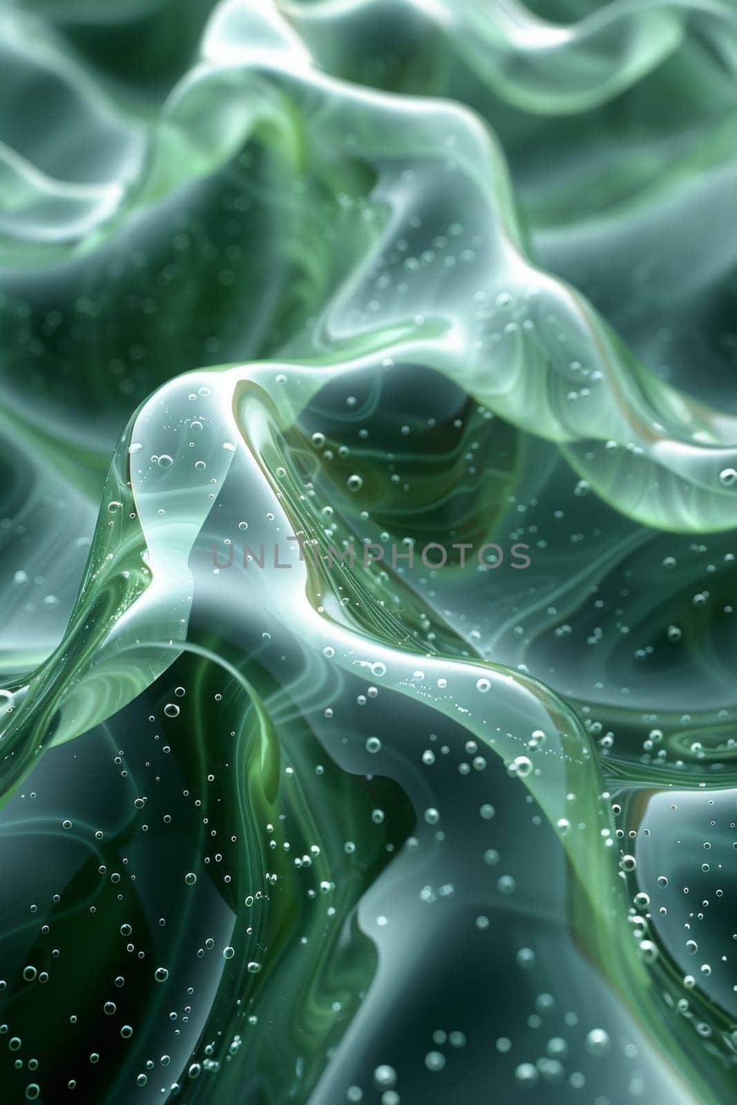 Beautiful abstract 3D background with smooth wavy lines. 3d illustration.