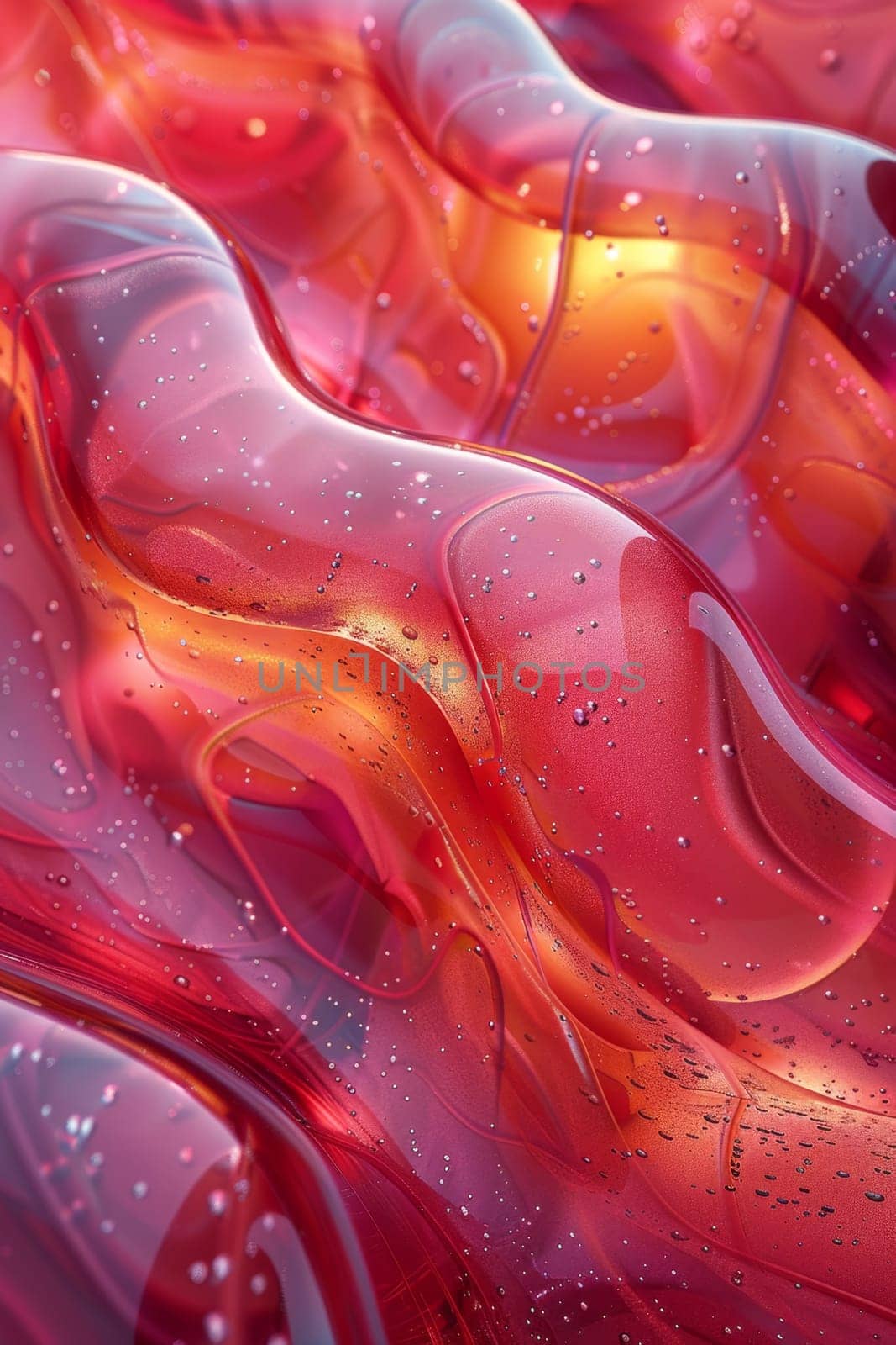 Beautiful abstract 3D background with smooth wavy lines. 3d illustration by Lobachad