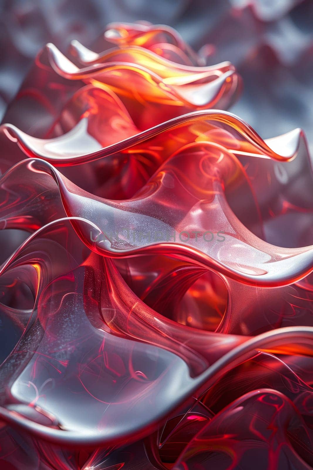 Beautiful abstract 3D background with smooth wavy lines. 3d illustration.