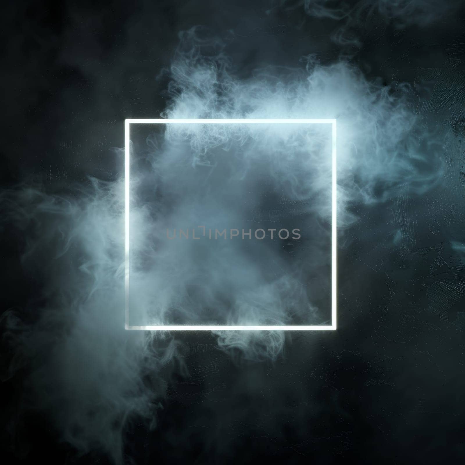 Abstract square neon background. futuristic technology by itchaznong