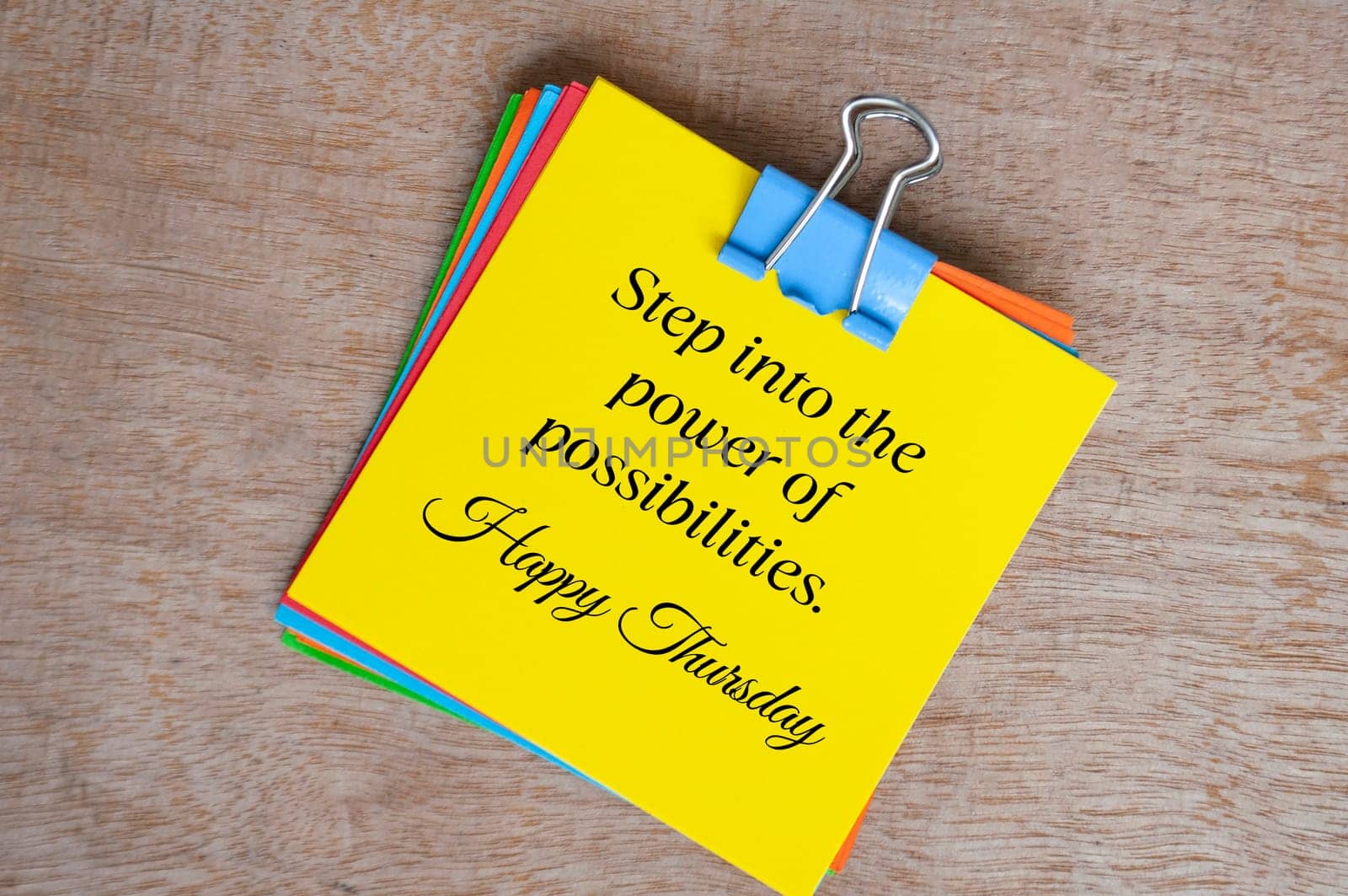 Happy Thursday greetings. Step into the power of possibilities.
