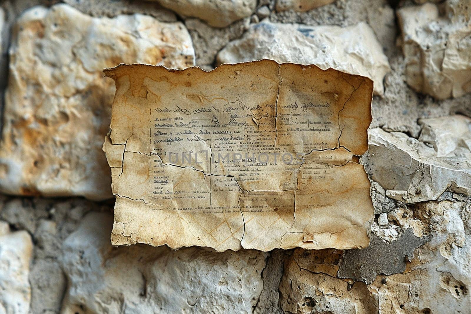 Wailing Wall Notes Tucked into Cracks with Hope and Prayers, The papers blur into ancient stones, personal pleas to the divine.