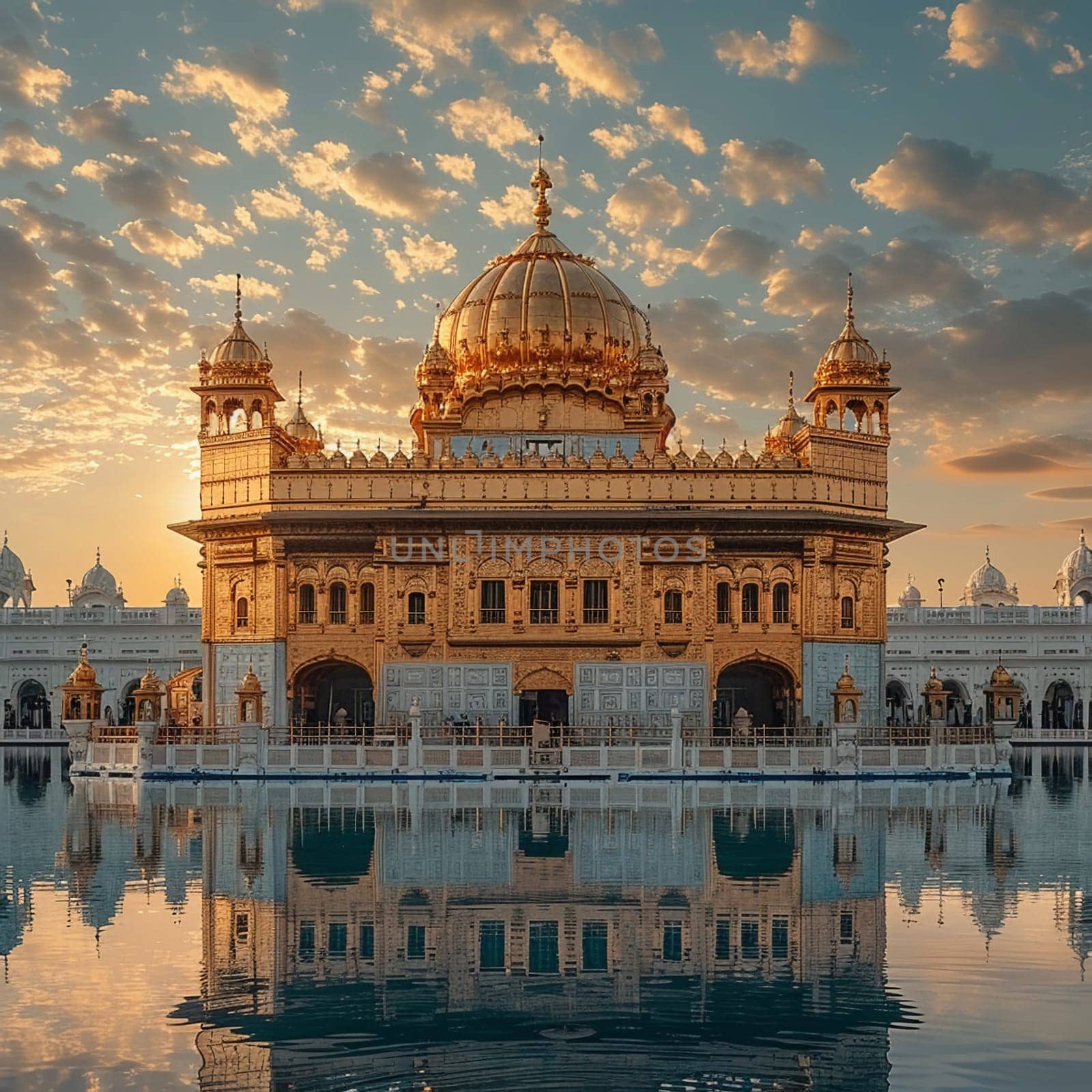 Golden Temple Dome Shining Under the Sun by Benzoix