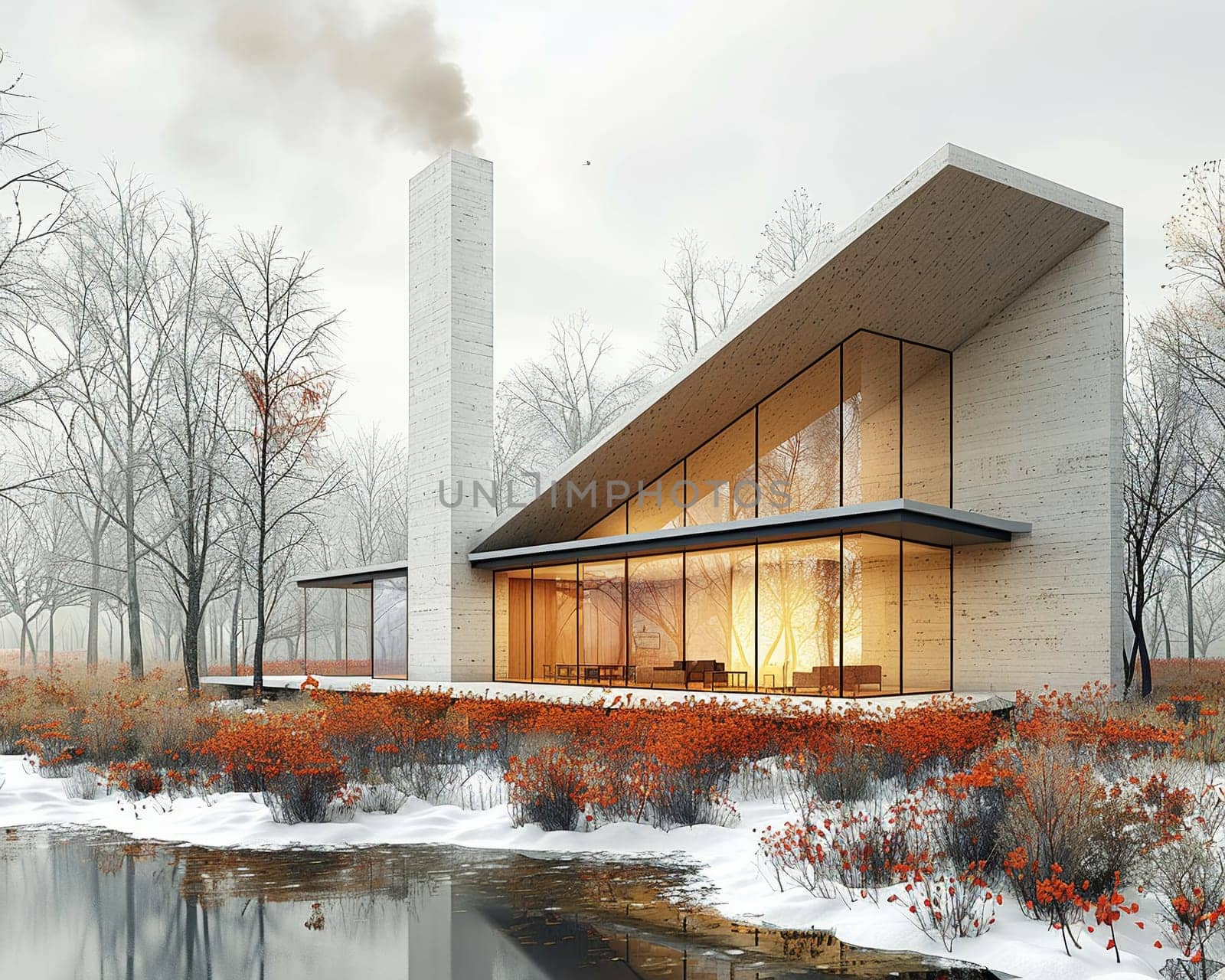 Quaker Meeting House in Gentle Silence, The simple building blurs into the landscape, a space for silent worship and reflection.