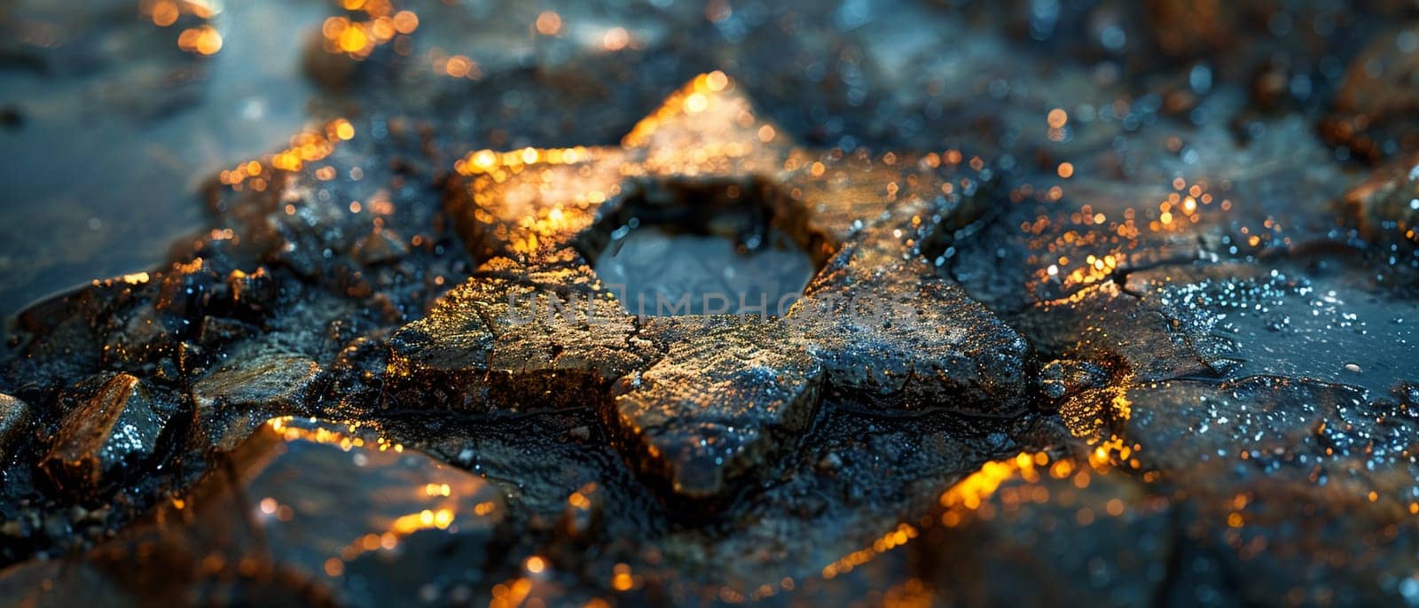 Jewish Star of David Imprinted on Ancient Stone, The symbol etched into history blurs into a backdrop of endurance and identity.