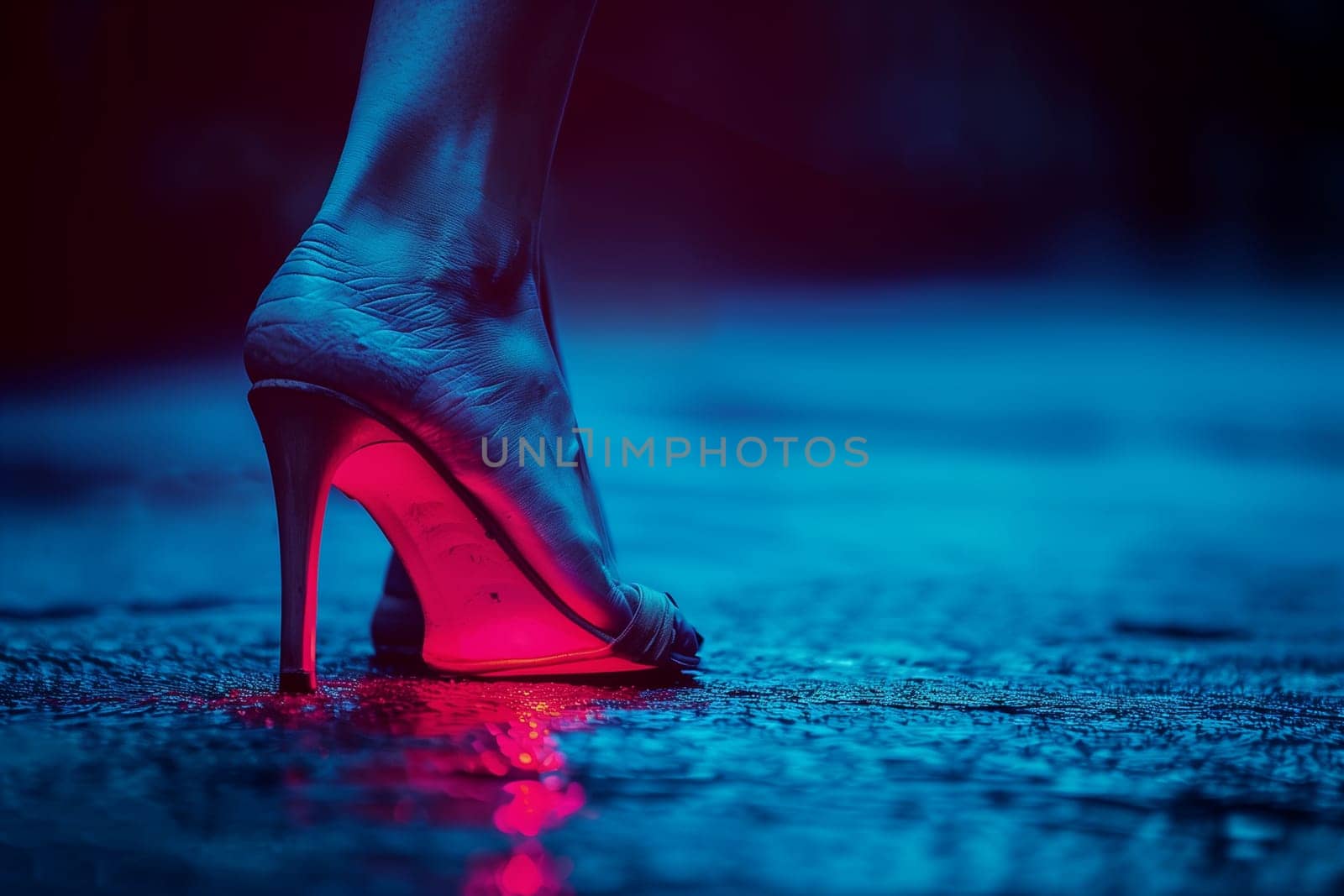 Glowing High Heel on Paved Street at Twilight by Sd28DimoN_1976