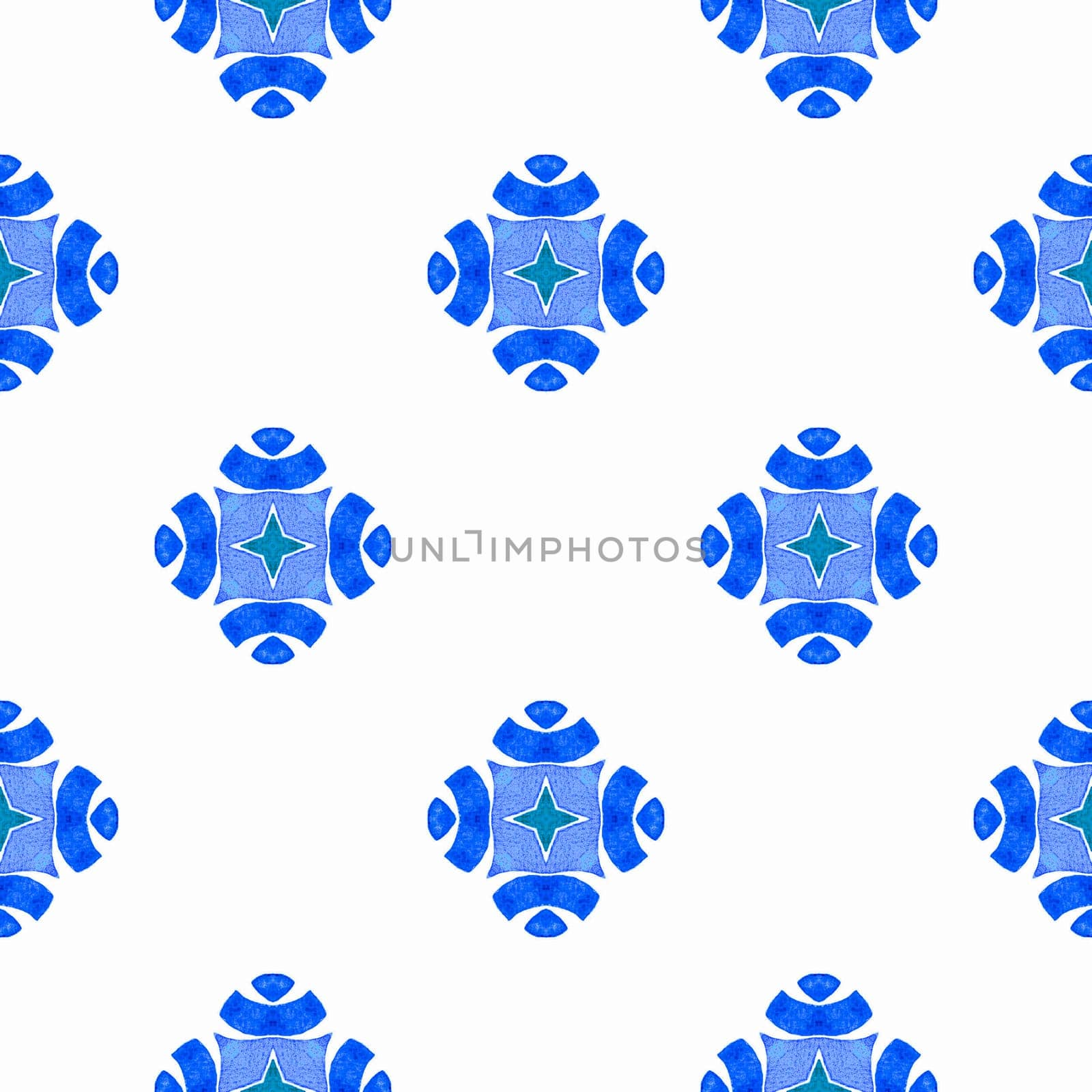 Chevron watercolor pattern. Blue nice boho chic summer design. Green geometric chevron watercolor border. Textile ready admirable print, swimwear fabric, wallpaper, wrapping.