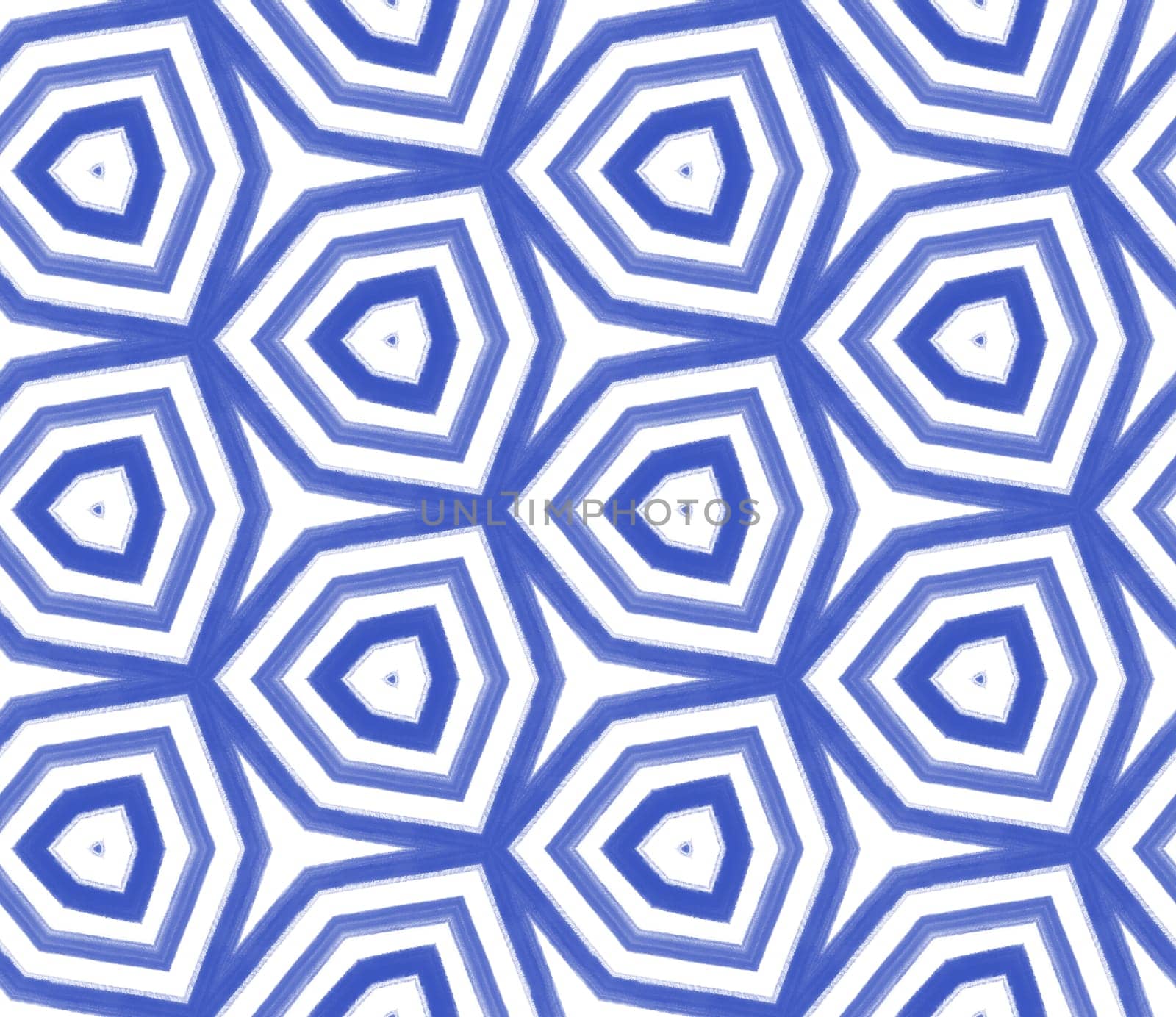 Chevron stripes design. Indigo symmetrical kaleidoscope background. Textile ready trending print, swimwear fabric, wallpaper, wrapping. Geometric chevron stripes pattern.