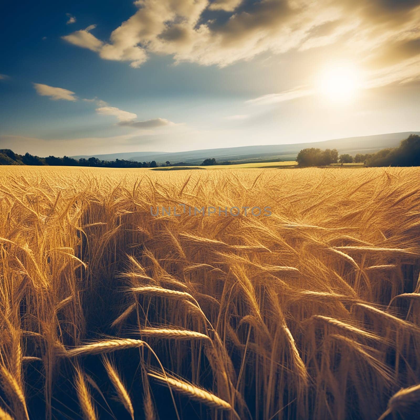 Fields of Gold: A Serene Day in the Wheat Fields by Petrichor