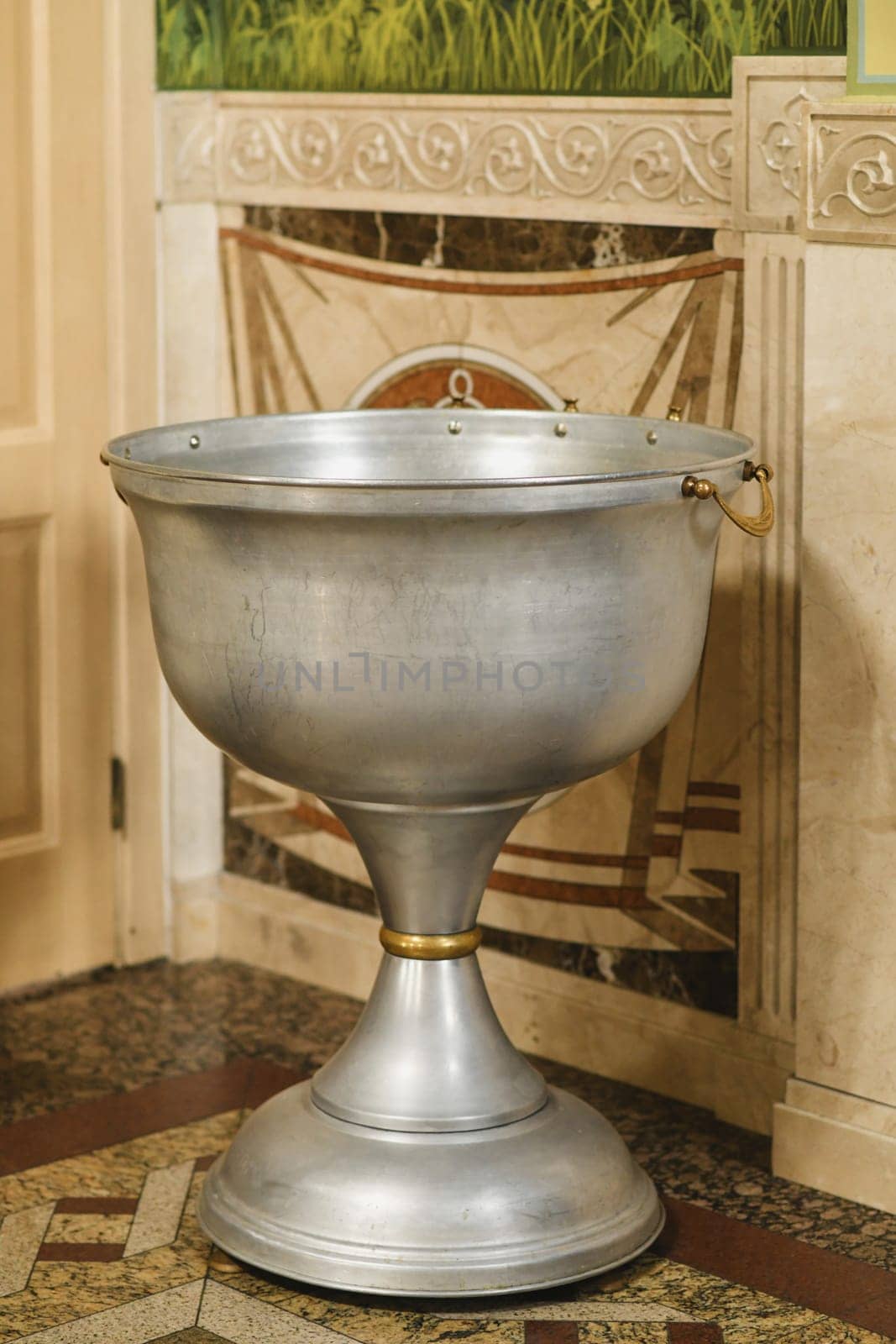 Baptismal font in a Christian Orthodox church