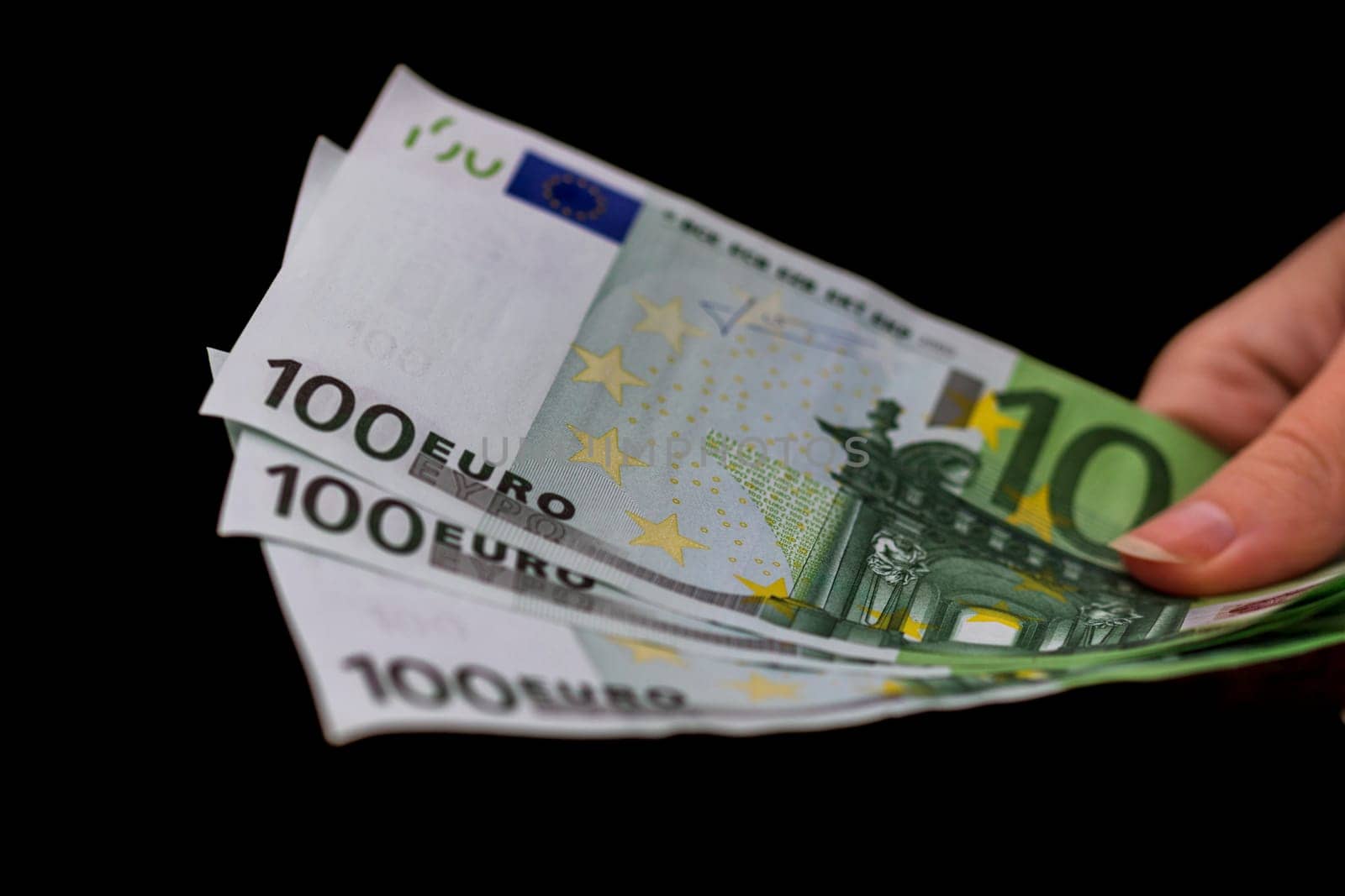 EURO money banknotes, detail photo of EUR. European Union currency