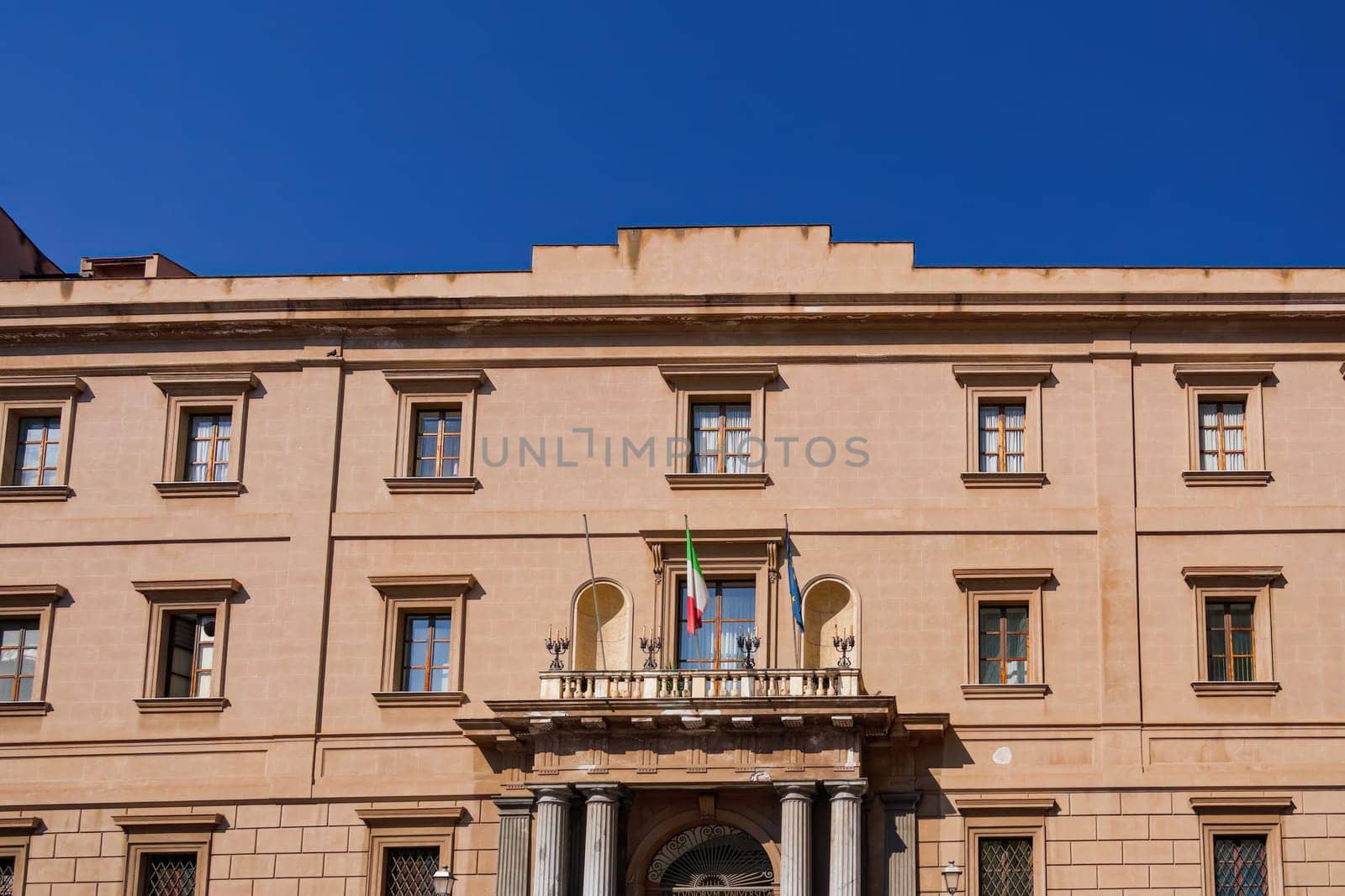 Palermo University Faculty Of Law Building facade in Sicily, Italy.