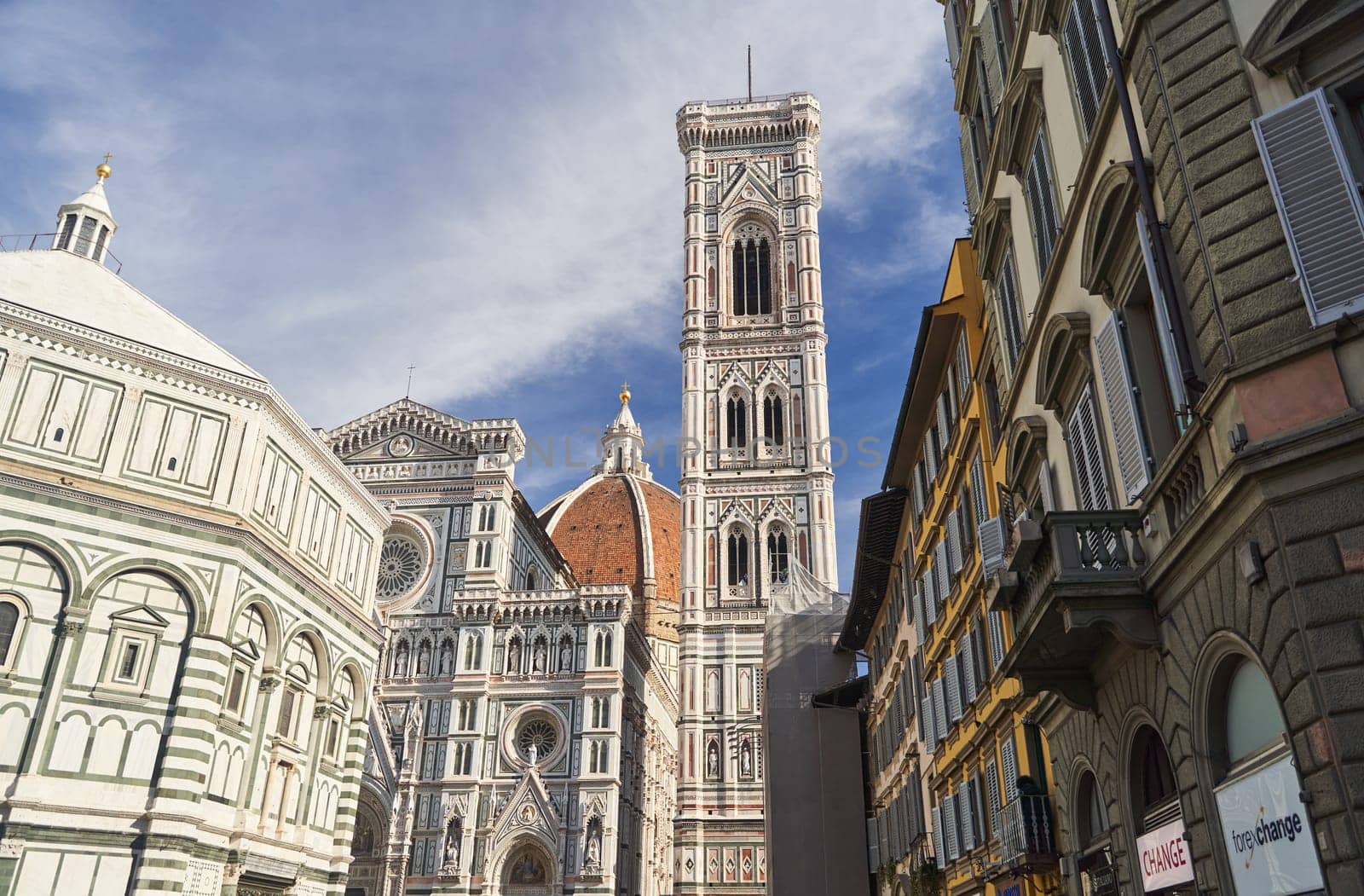 Florence, Italy - 12.02.2023: View of the dome of the Cathedral of Santa Maria del Fiora by driver-s