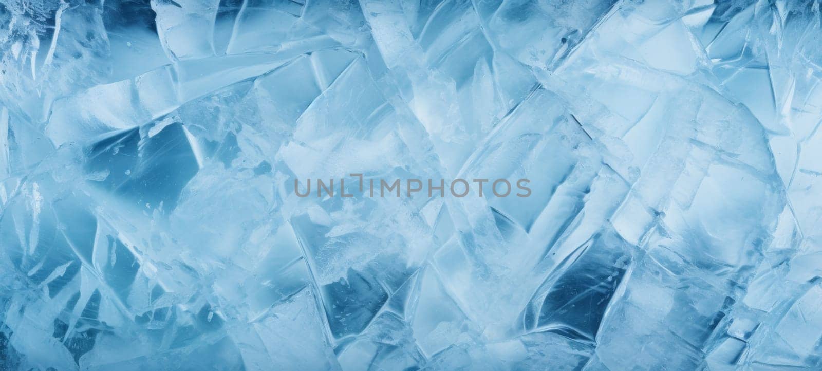This abstract, detailed shot captures the expressive texture of ice, with its translucent blue tones and flowing lines