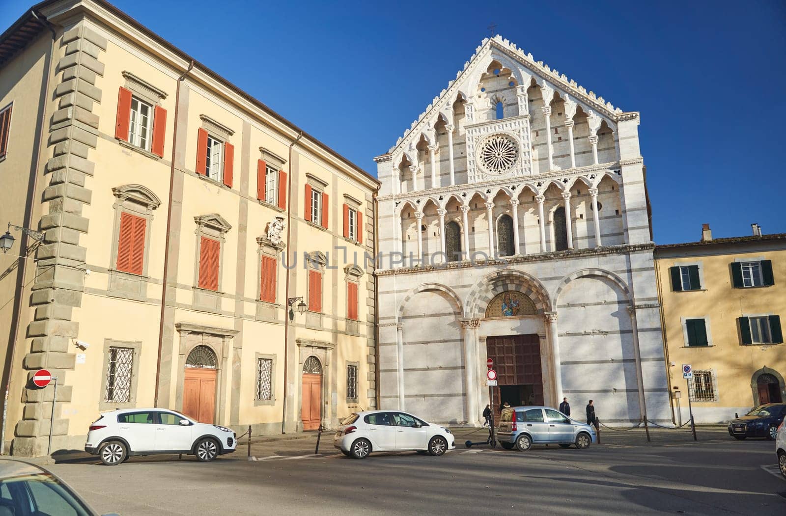 Pisa, Italy - 13.02.2023: Front view of Santa Caterina church in Pisa, Italy. High quality photo