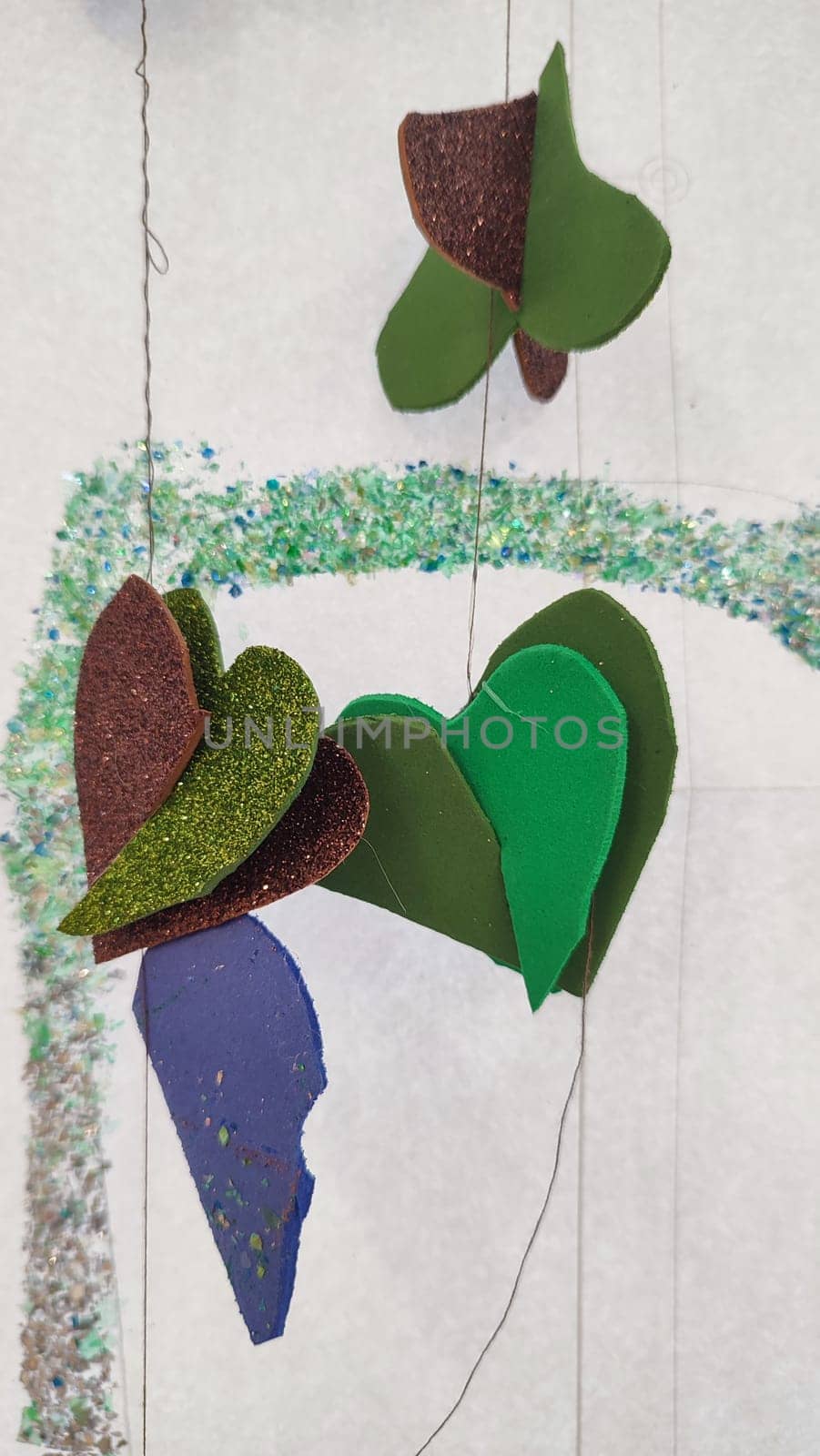 paper leaves, garland on a white background by Ply