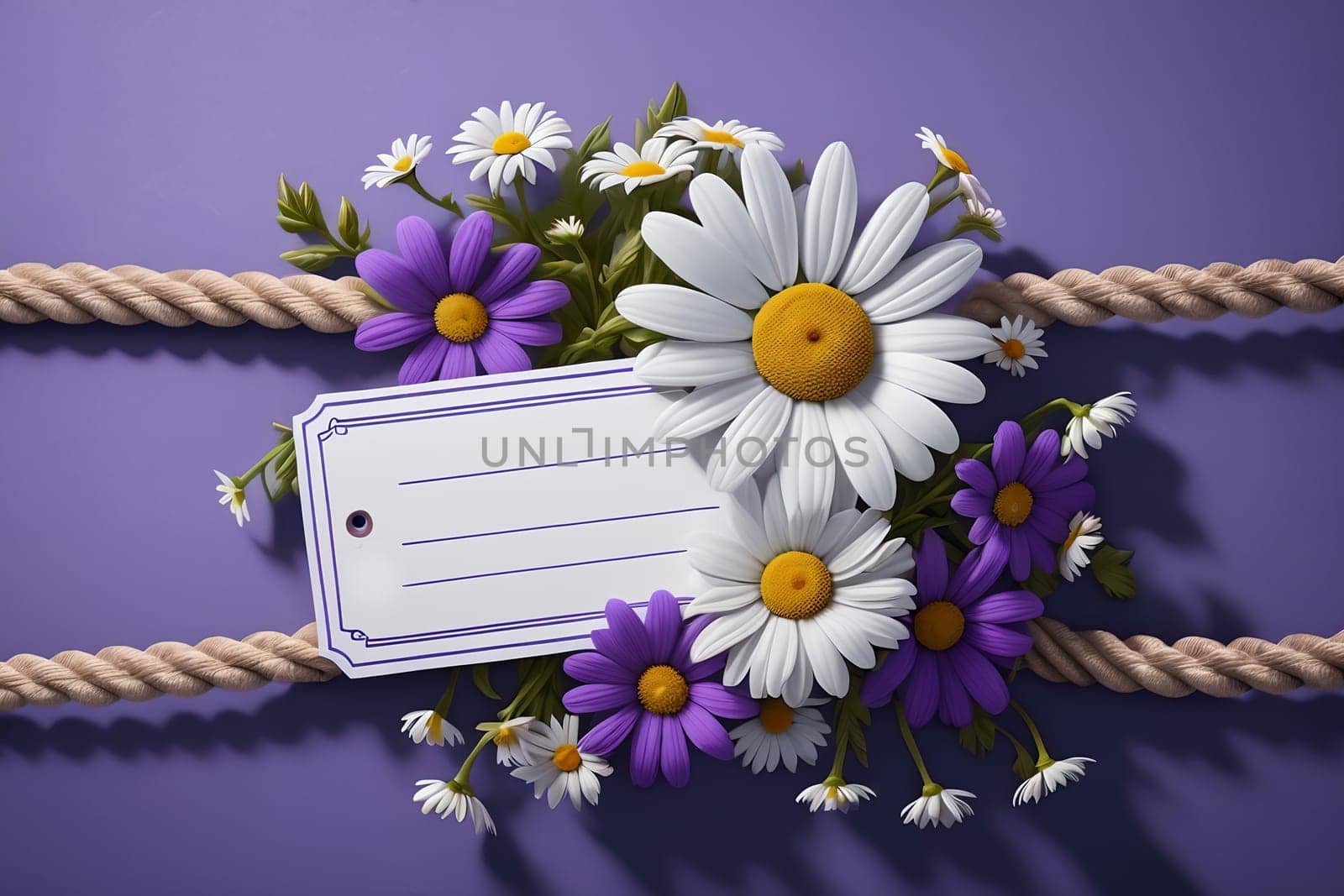 Bouquet of bright flowers daisies,, isolated on a white background.