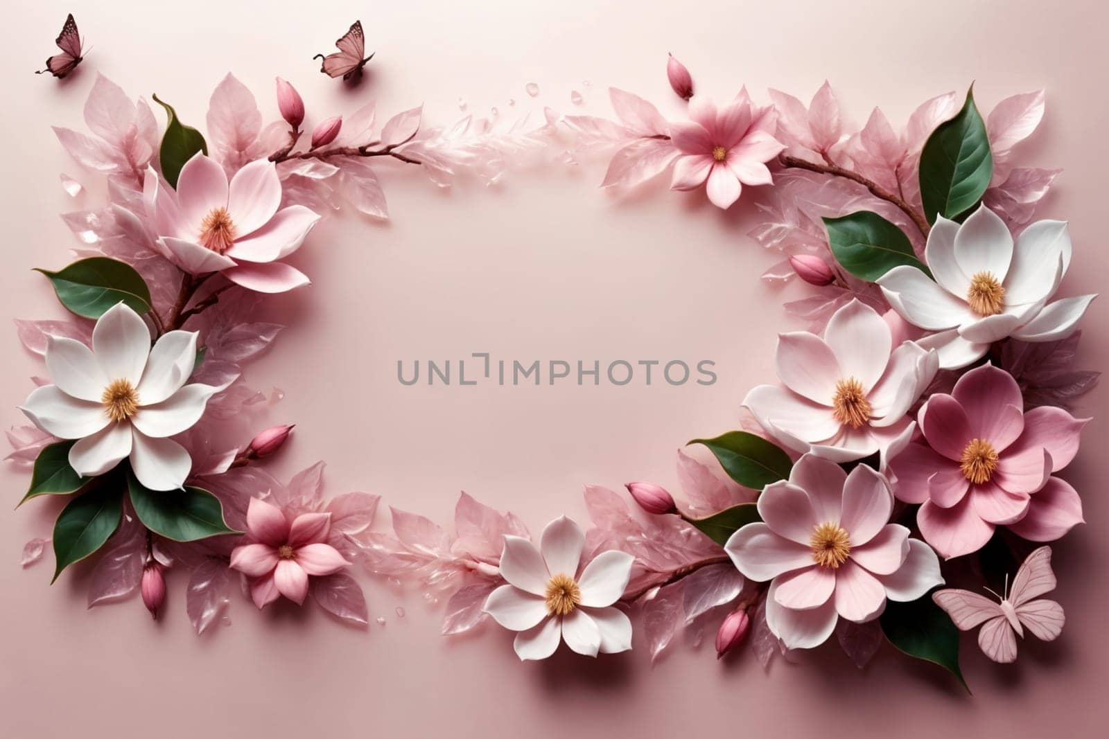 beautiful abstract background with bright flowers.