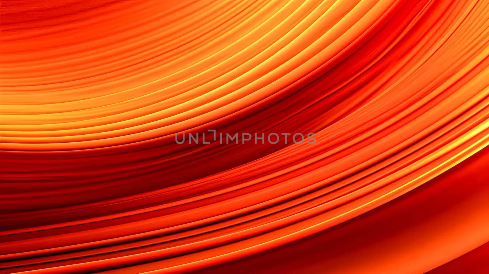 The image is a close up of a red line that is curved and has a lot of detail. The line is orange and he is a part of a larger design. Scene is one of focus and attention to detail