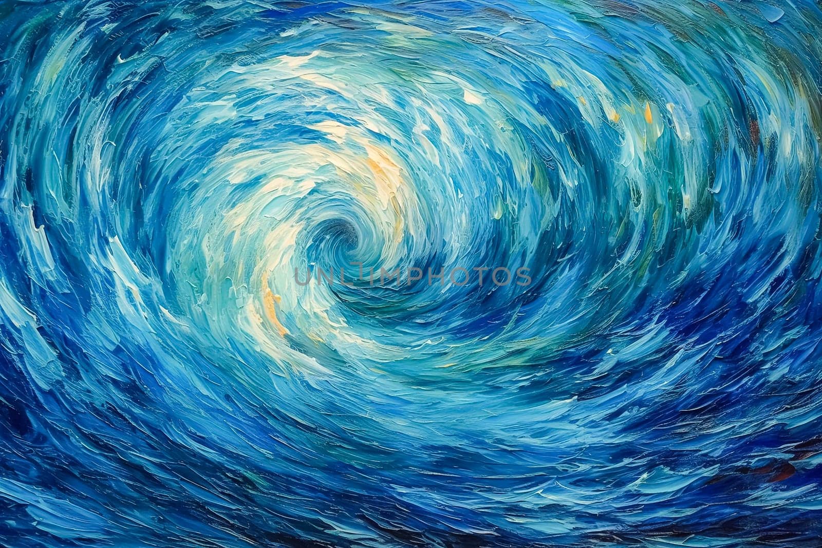 A blue spiral with a white center. by Alla_Morozova93