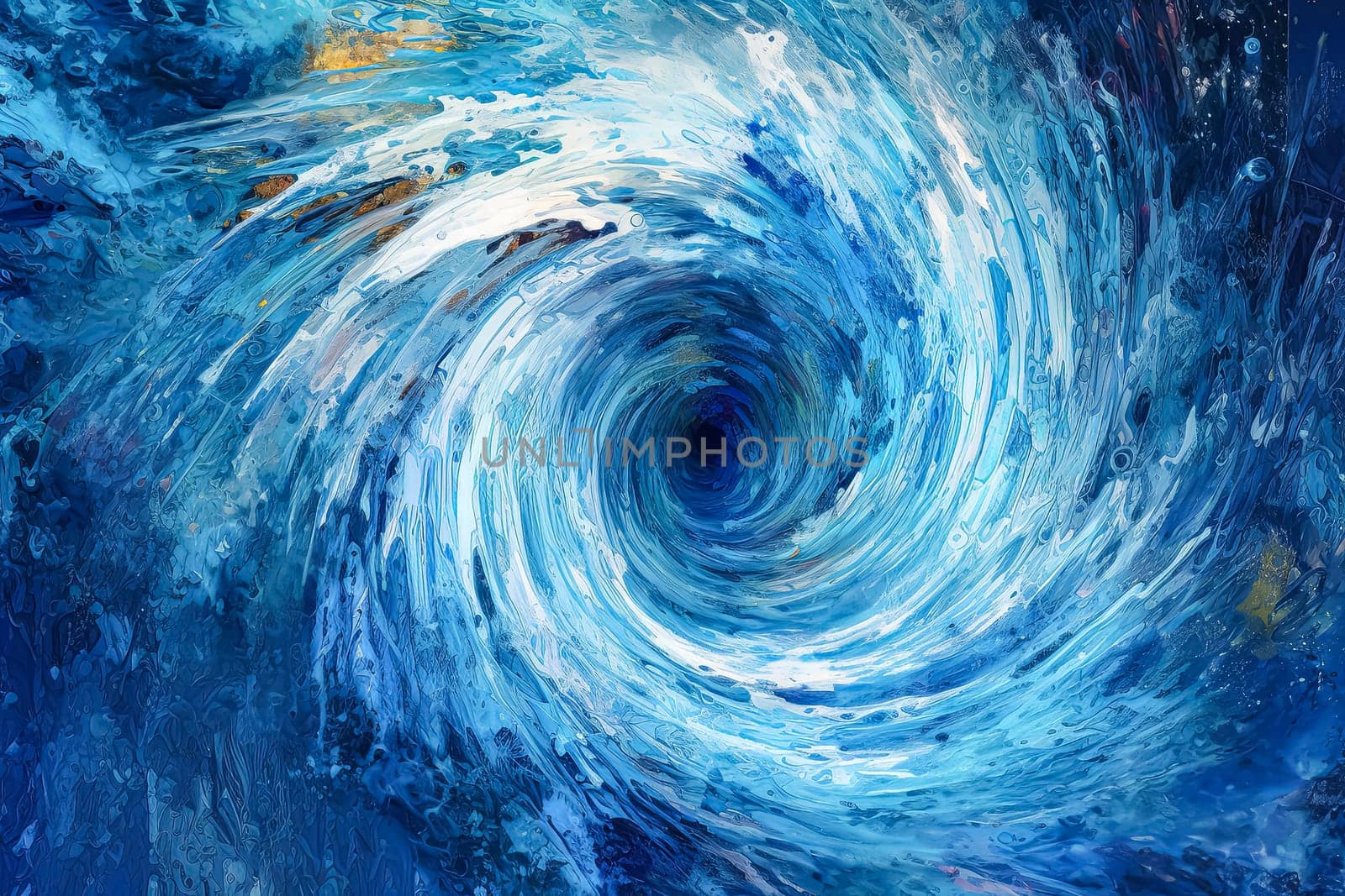 A blue spiral with a white center. by Alla_Morozova93