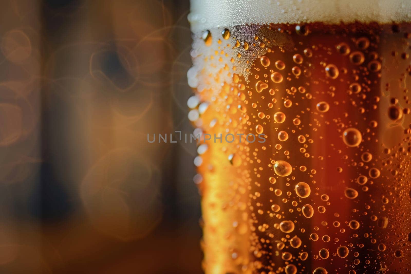 Chilled Craft Beer with Condensation by andreyz