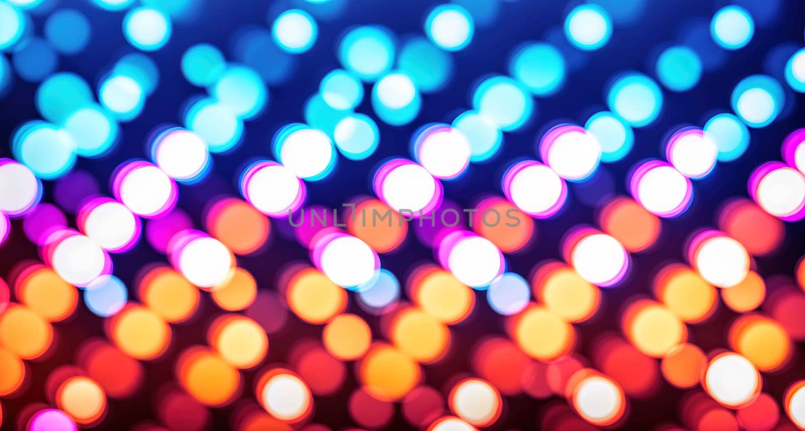 The image is a colorful, blurry background with circles of different colors.